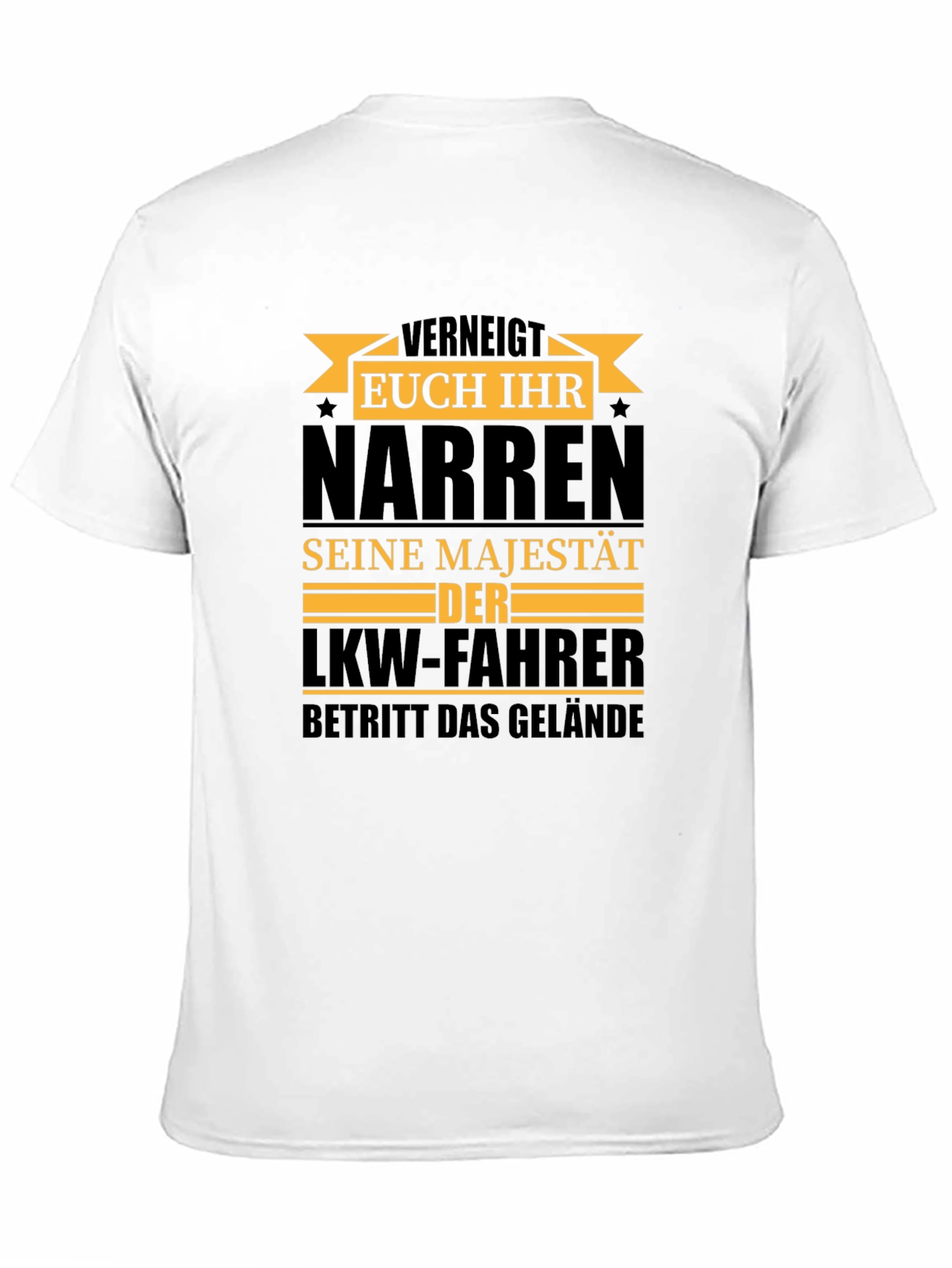 Novelty Truck Driver T-Shirt: Bow Down