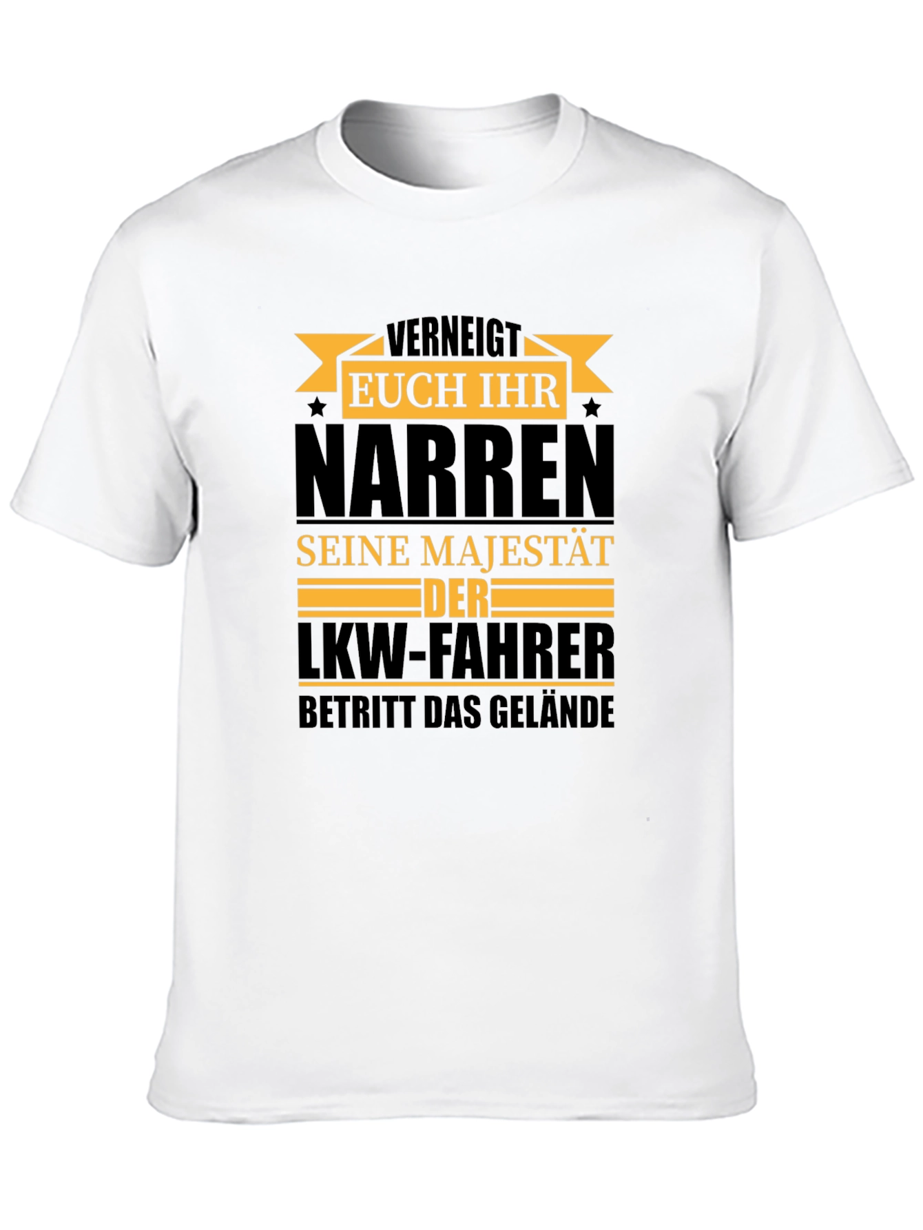 Novelty Truck Driver T-Shirt: Bow Down