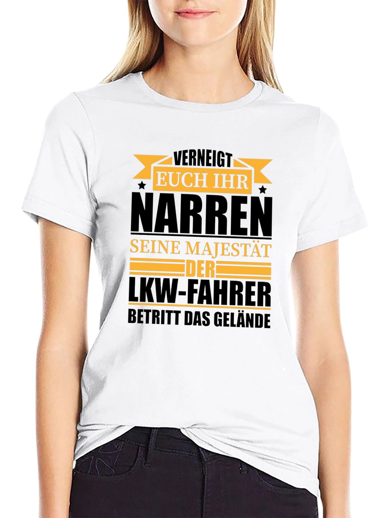 Novelty Truck Driver T-Shirt: Bow Down