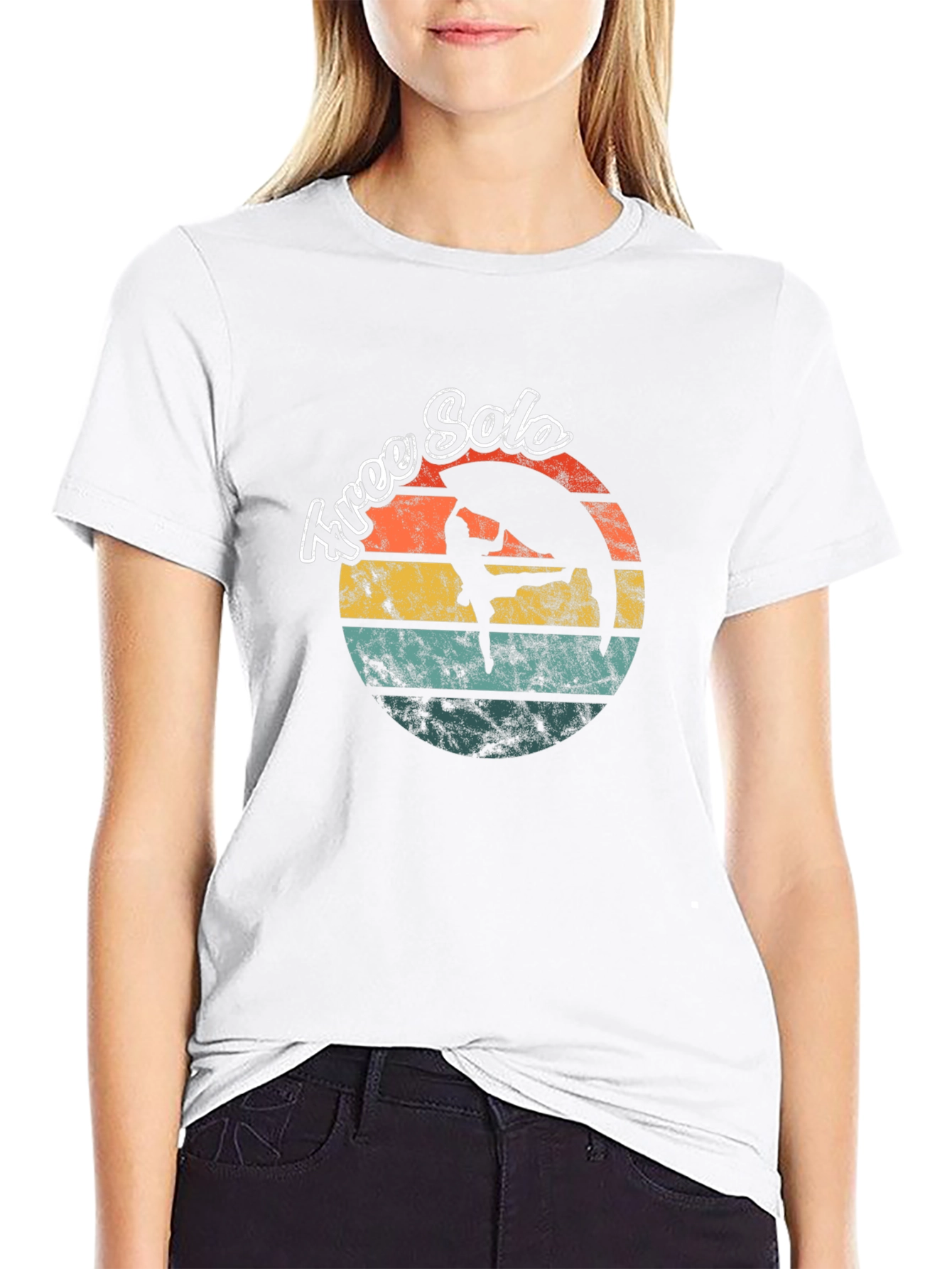 Free Solo Retro Graphic T-Shirt Rock Climbing