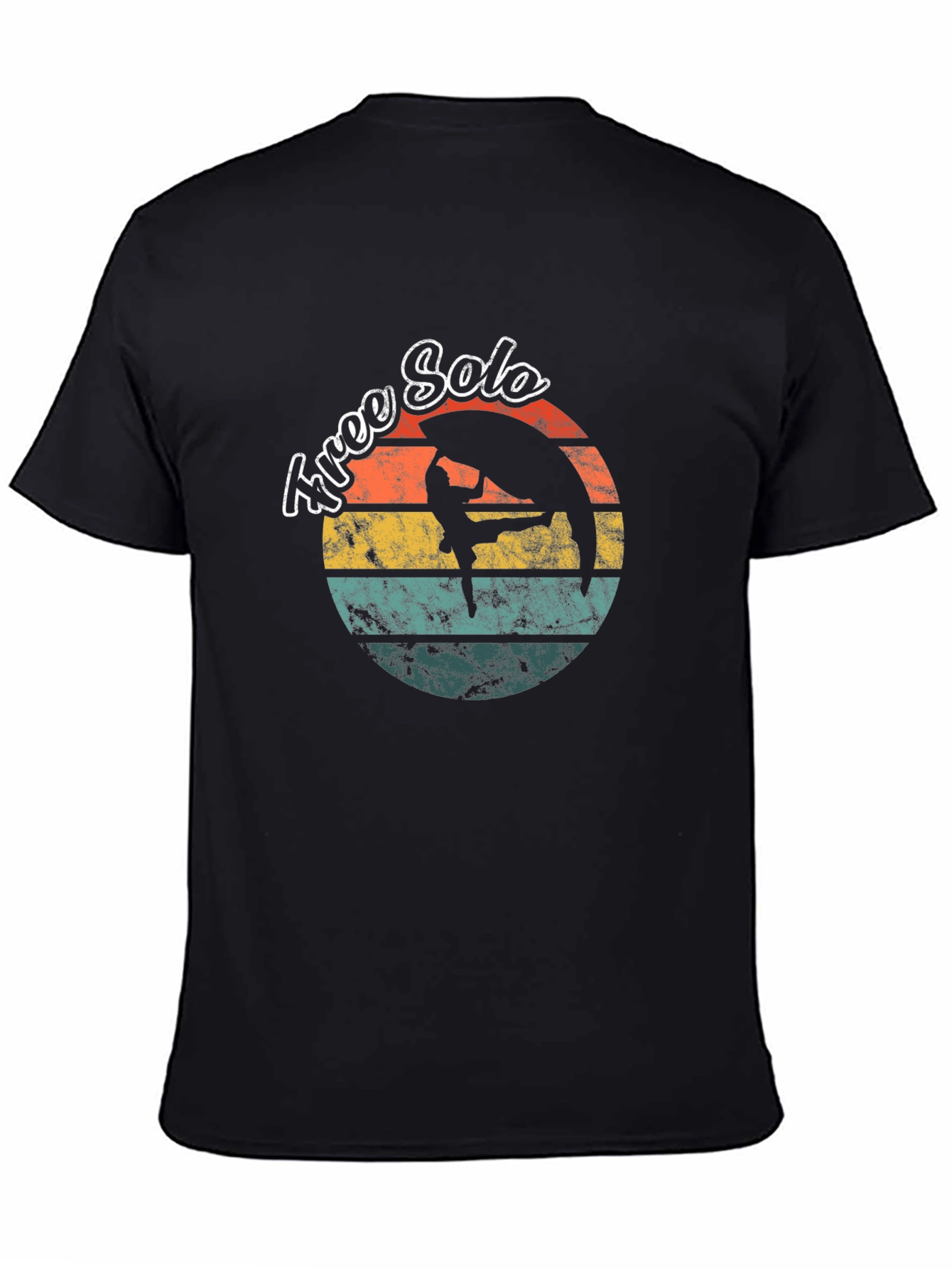 Free Solo Retro Graphic T-Shirt Rock Climbing
