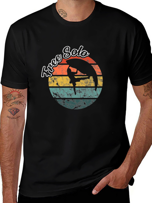 Free Solo Retro Graphic T-Shirt Rock Climbing