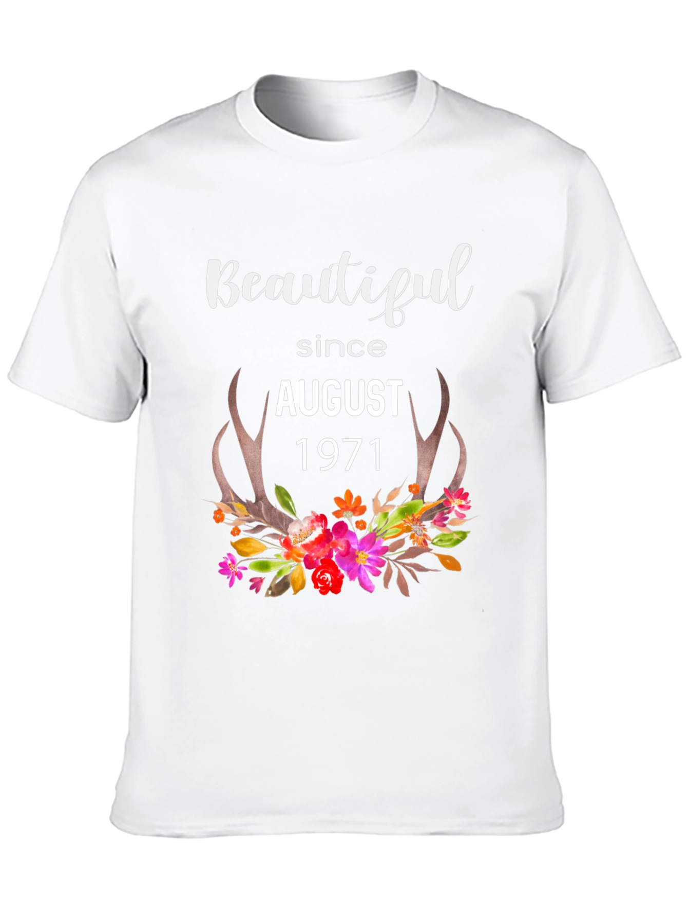 Beautiful Since August 1971 Black T-Shirt
