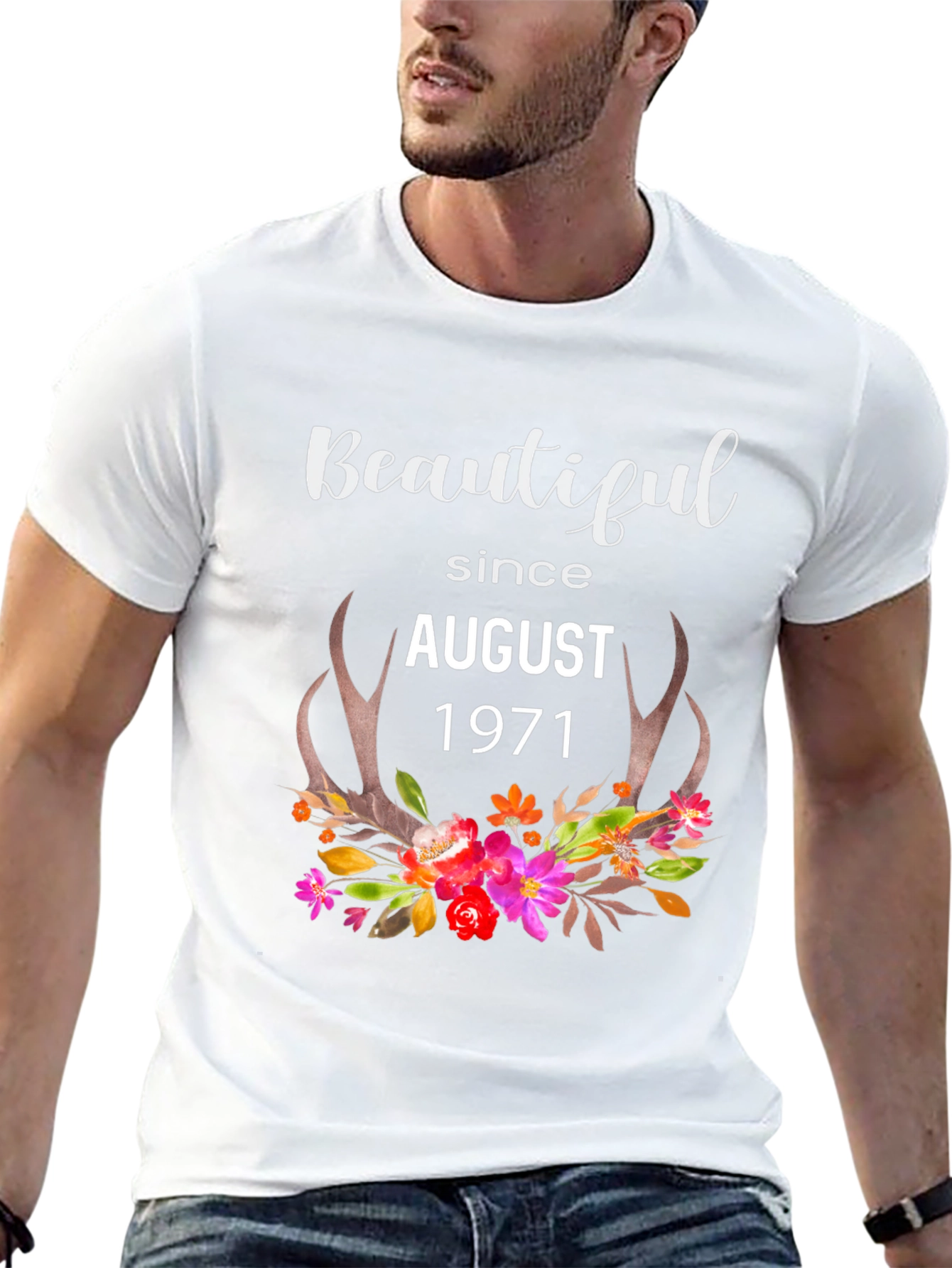 Beautiful Since August 1971 Black T-Shirt
