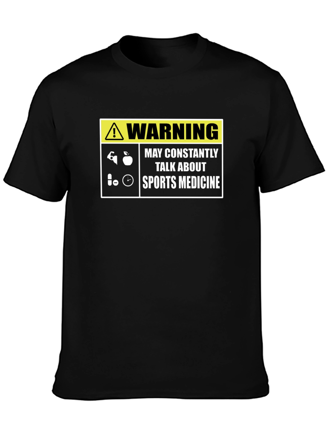 Sports Medicine Warning T-Shirt - Gym Fanatic Tee