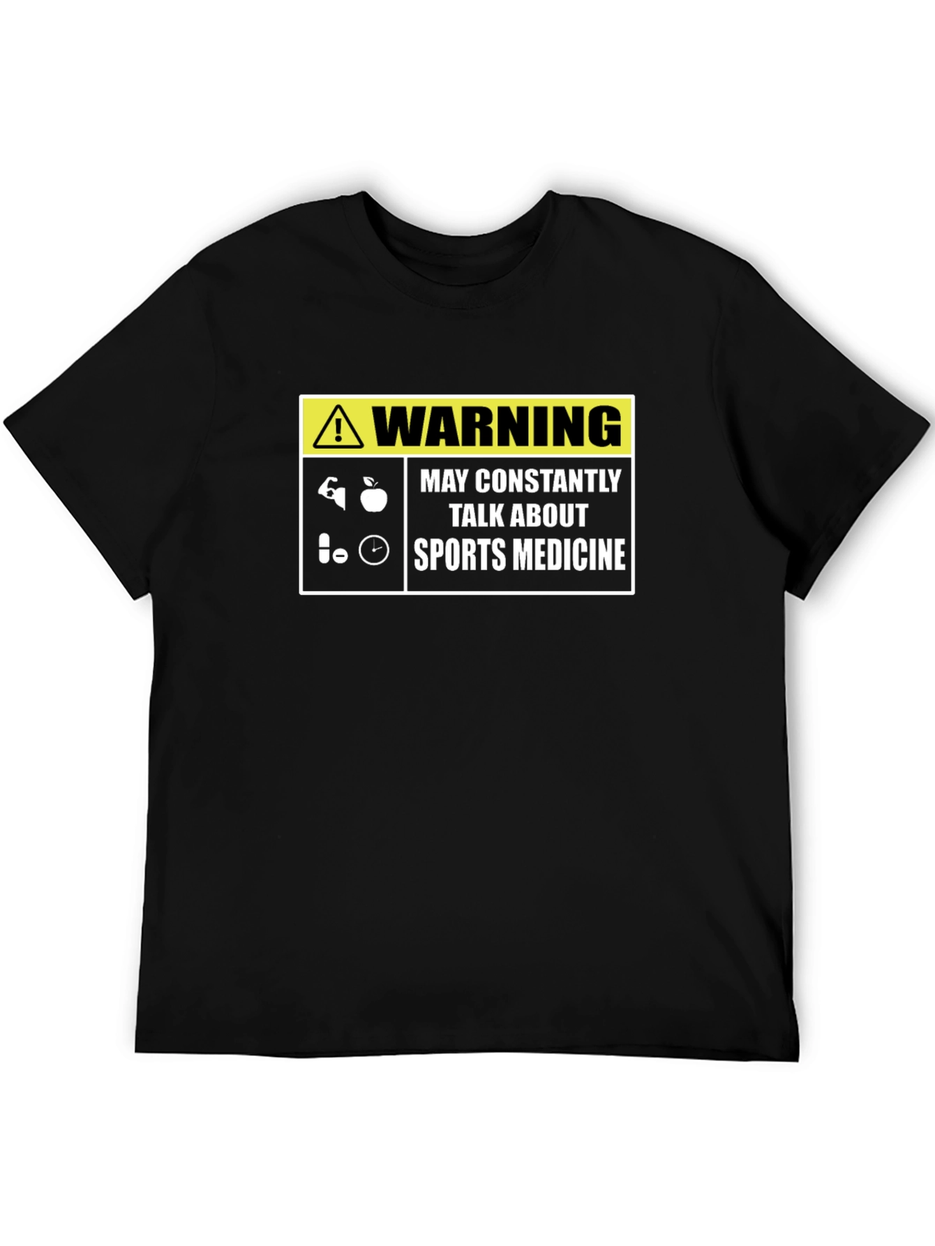 Sports Medicine Warning T-Shirt - Gym Fanatic Tee