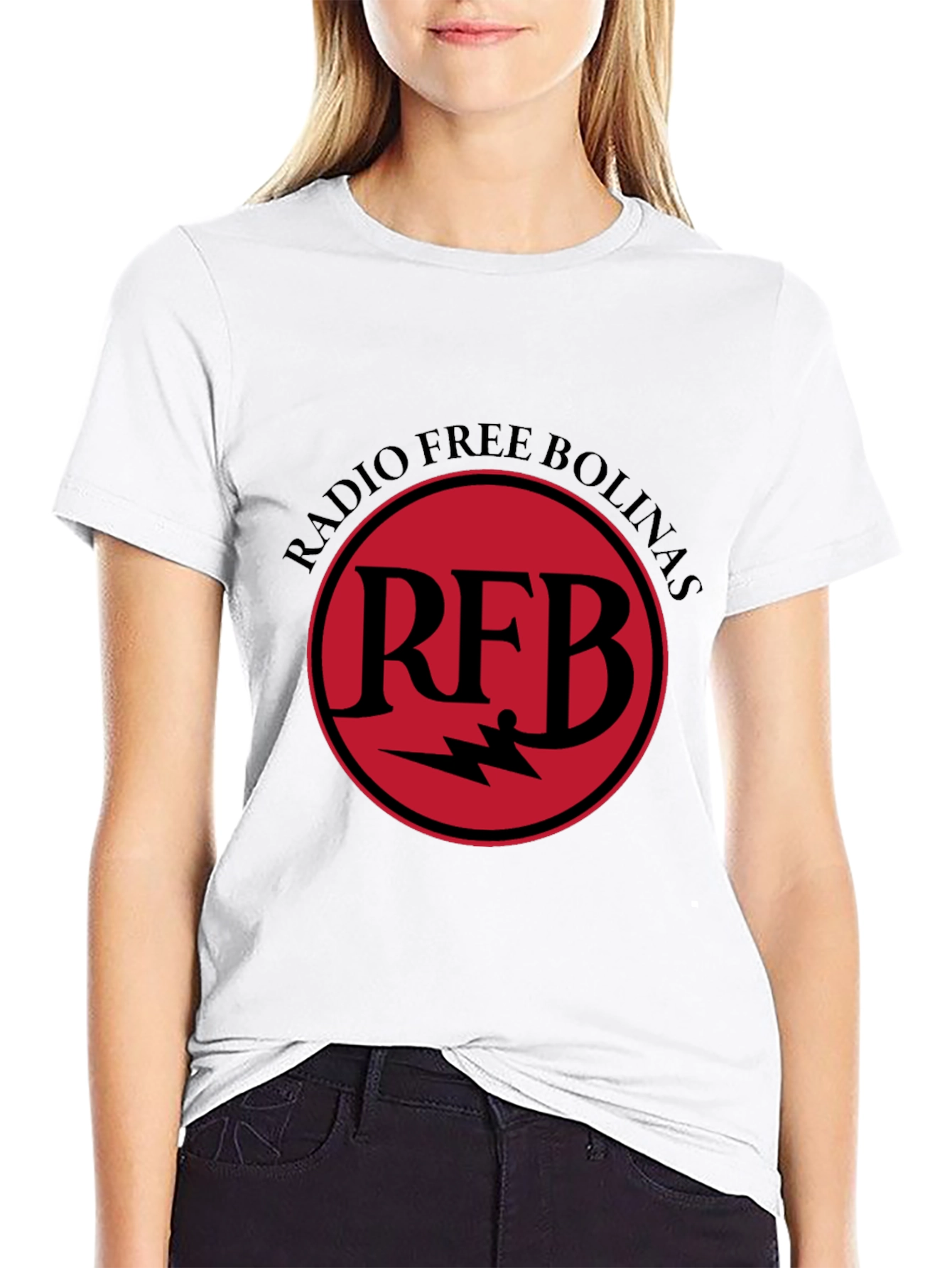 Radio Free Bolinas Black Graphic Tee