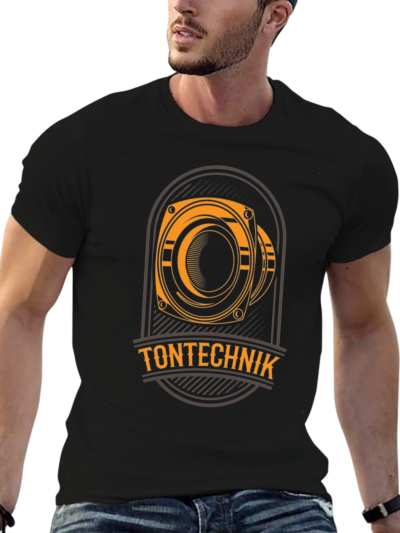 Tontechnik Black Graphic T-Shirt - Speaker Design