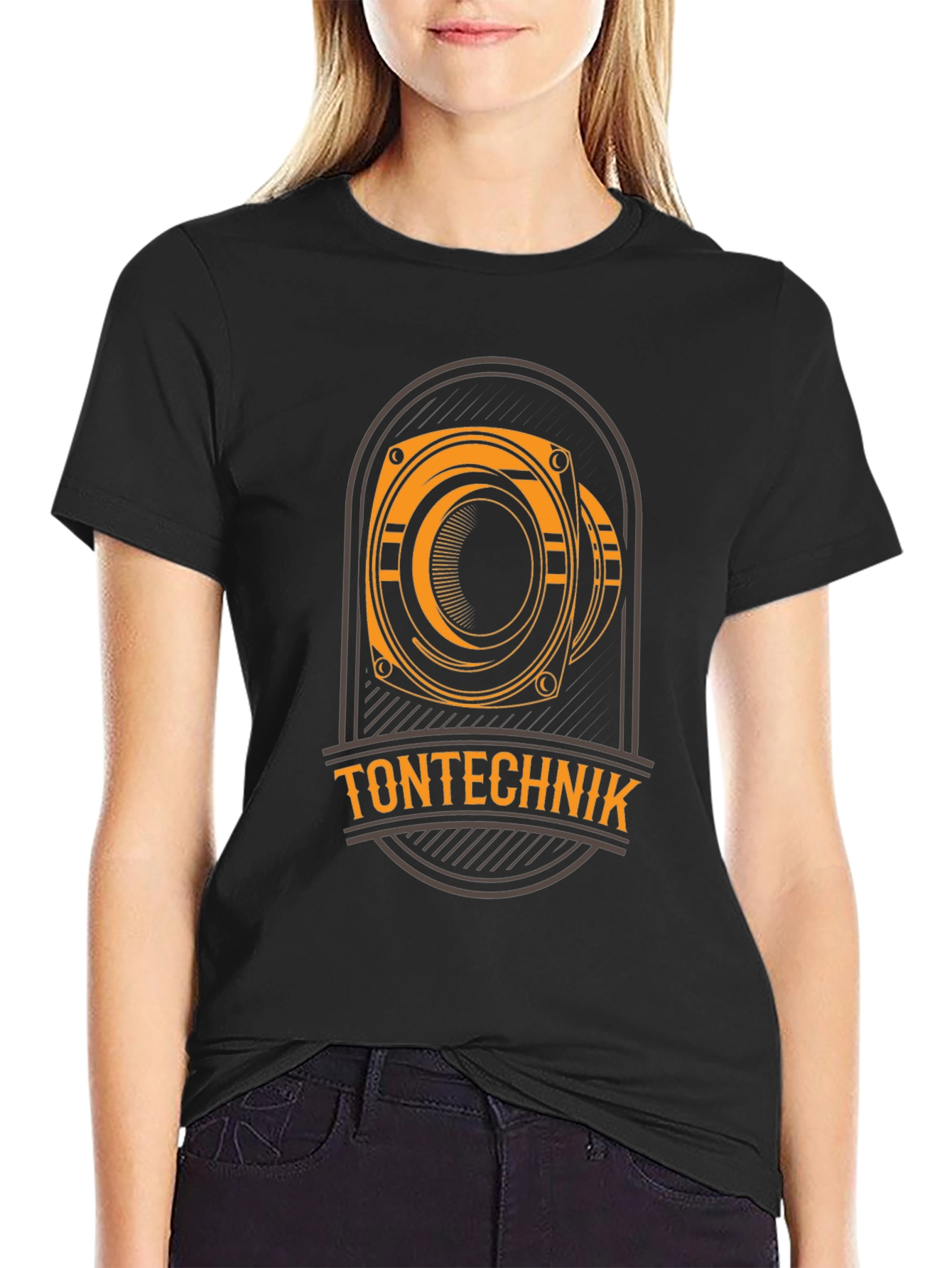 Tontechnik Black Graphic T-Shirt - Speaker Design