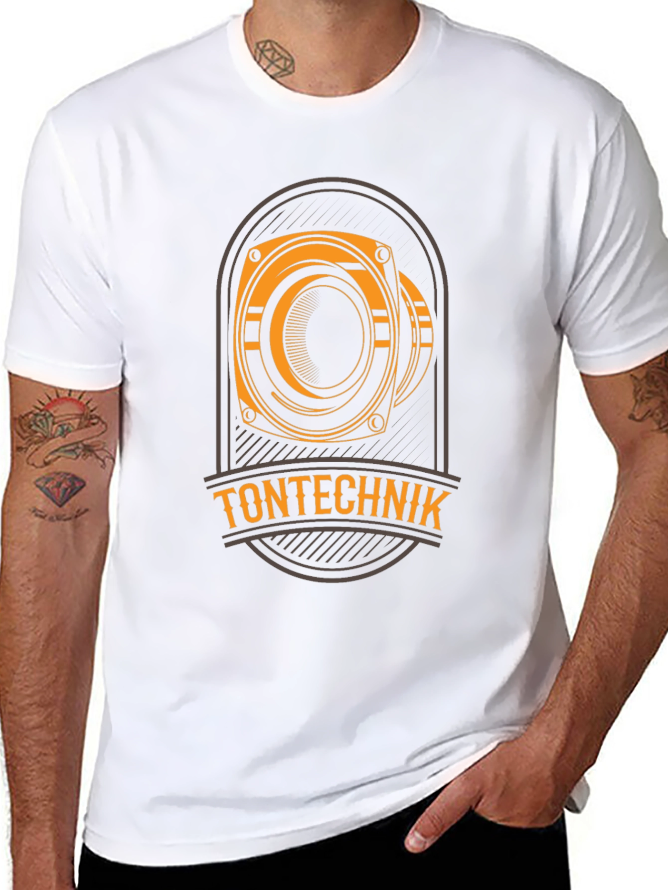 Tontechnik Black Graphic T-Shirt - Speaker Design