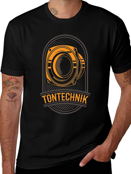 Tontechnik Black Graphic T-Shirt - Speaker Design