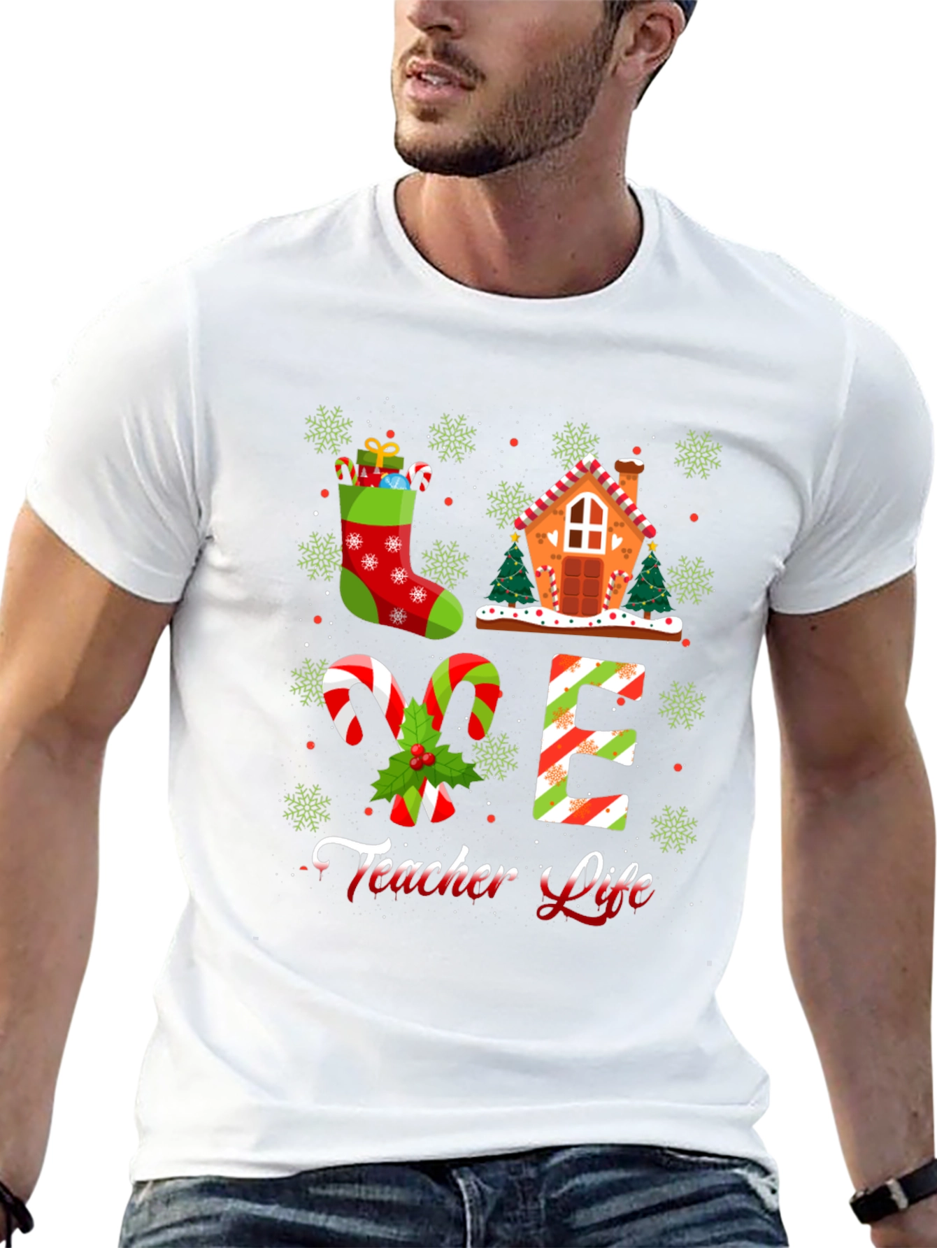 Festive Christmas Teacher Life T-Shirt