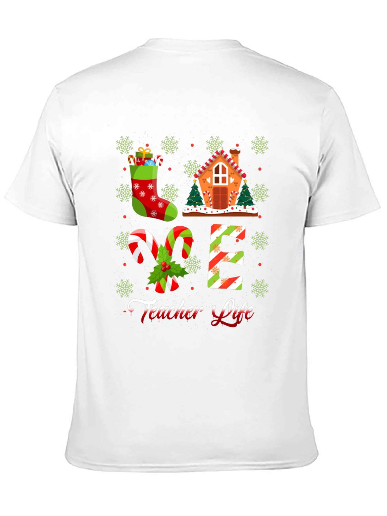 Festive Christmas Teacher Life T-Shirt