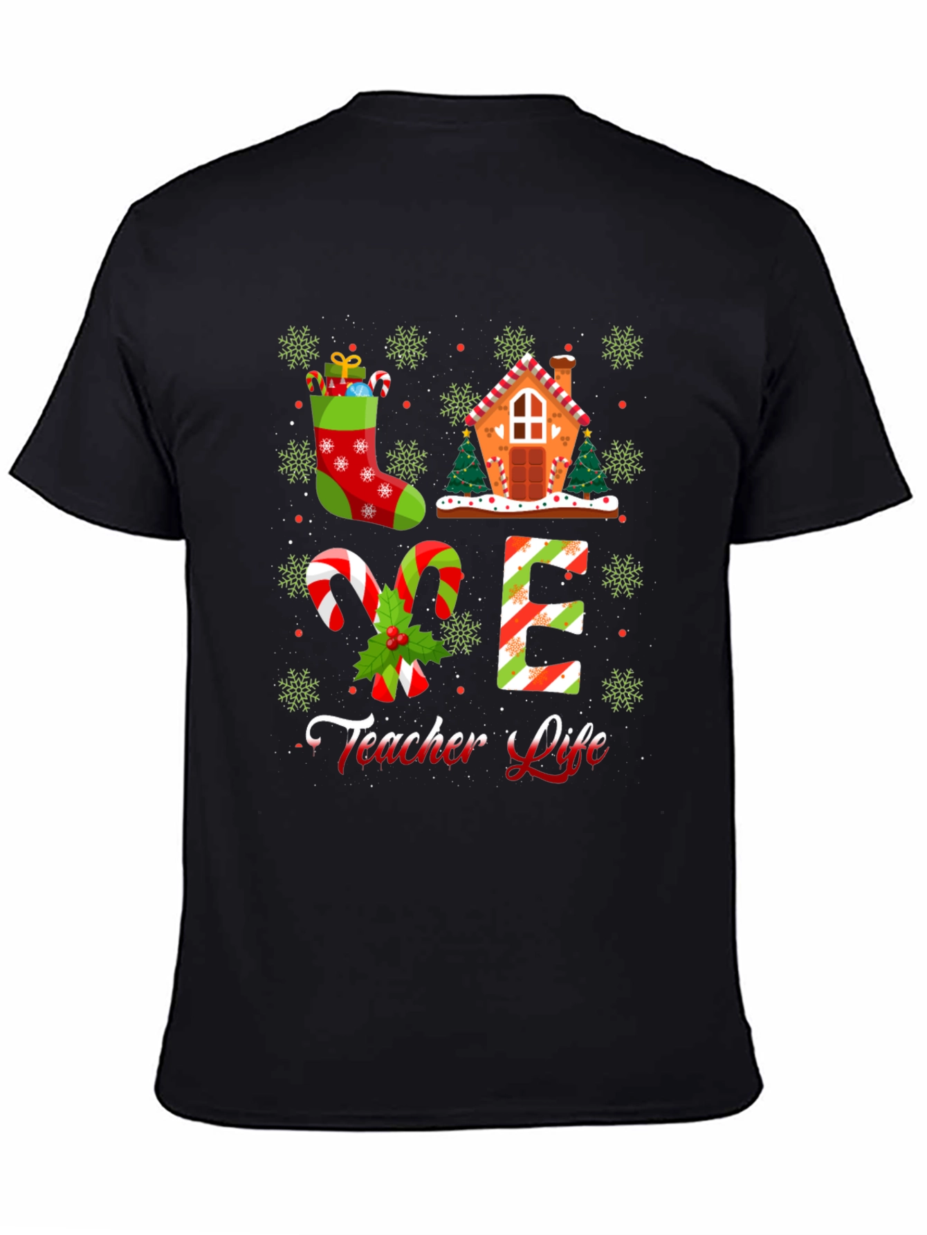 Festive Christmas Teacher Life T-Shirt