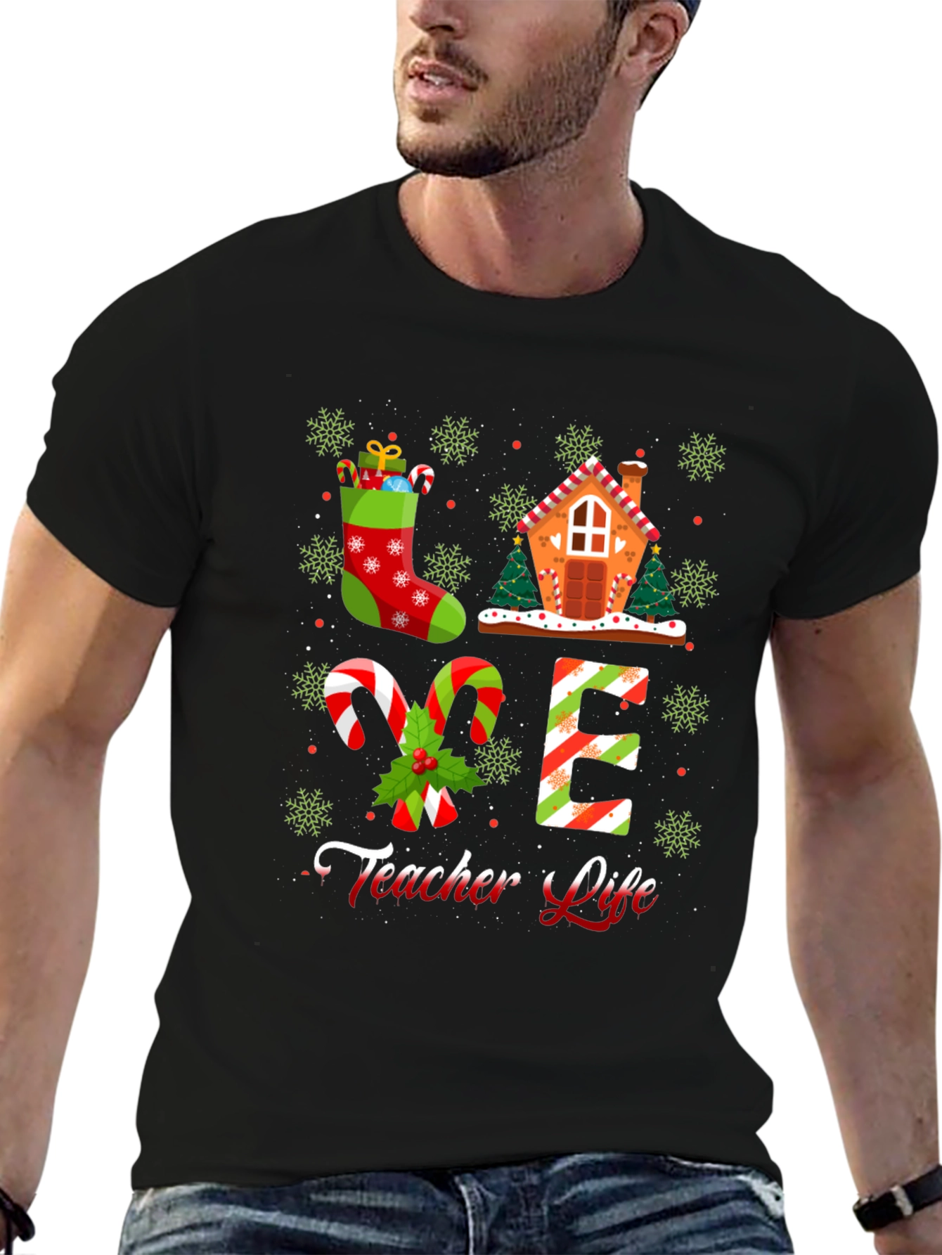 Festive Christmas Teacher Life T-Shirt