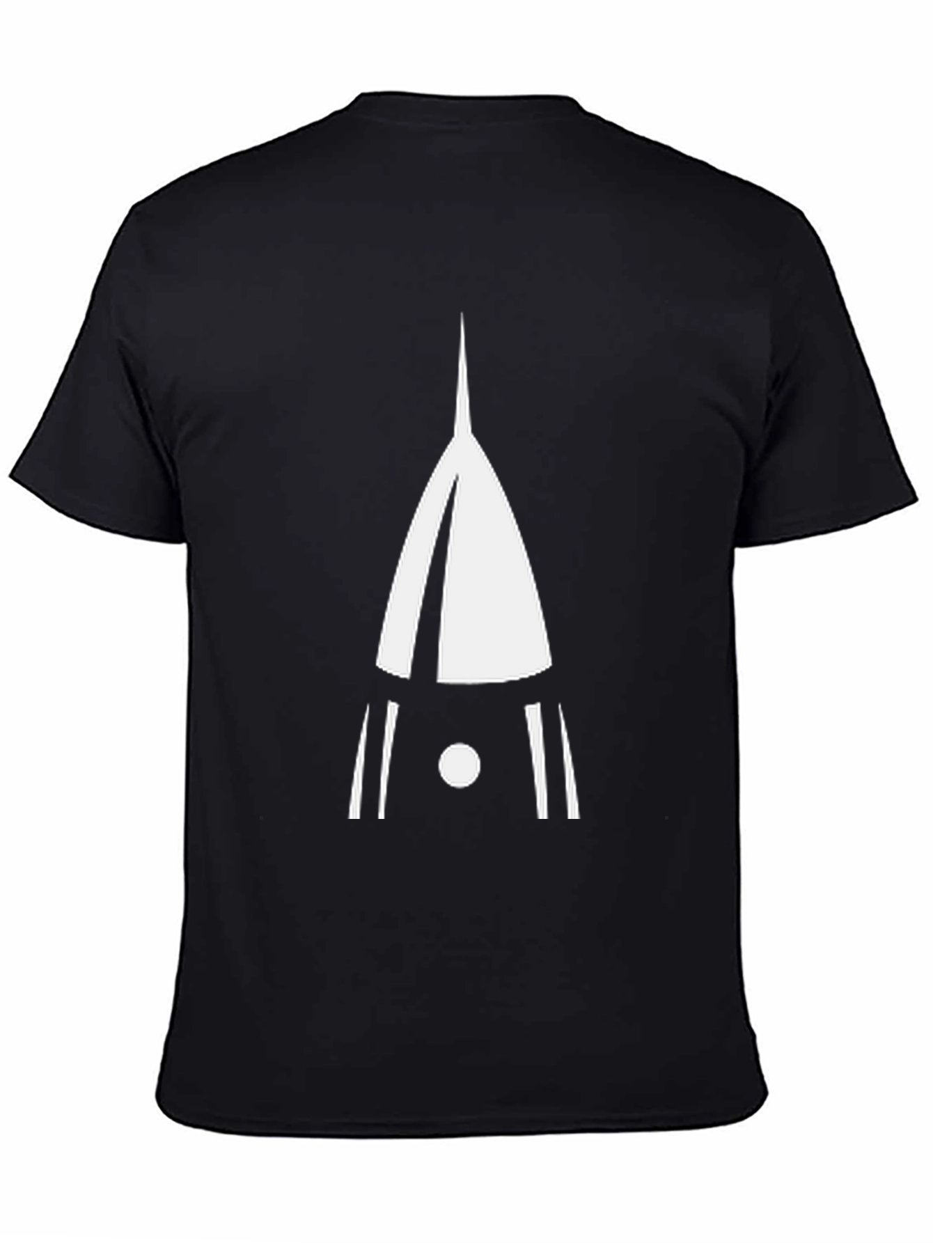 Abstract Rocket Graphic Black T-Shirt
