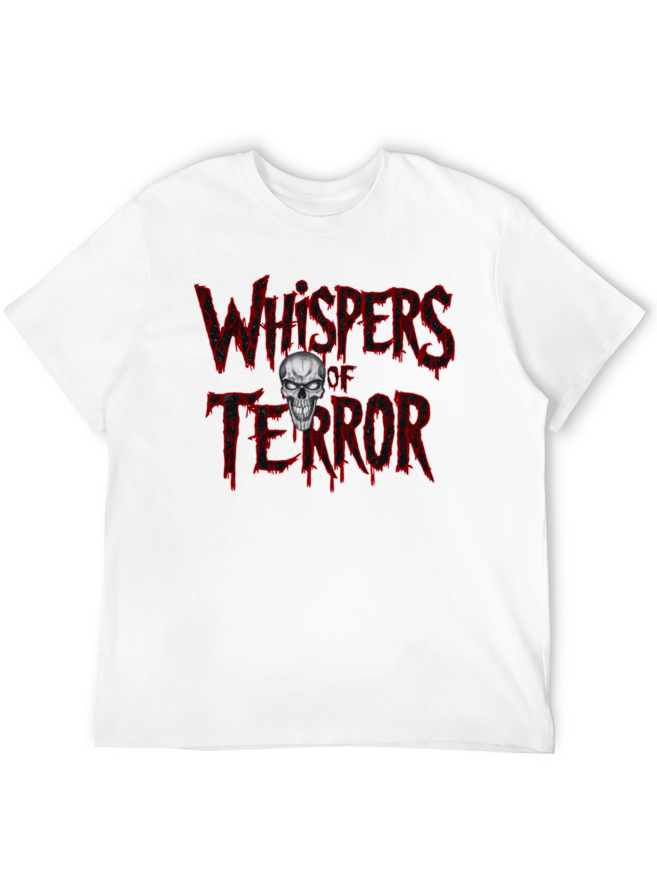 Whispers of Terror Graphic Print Black T-Shirt