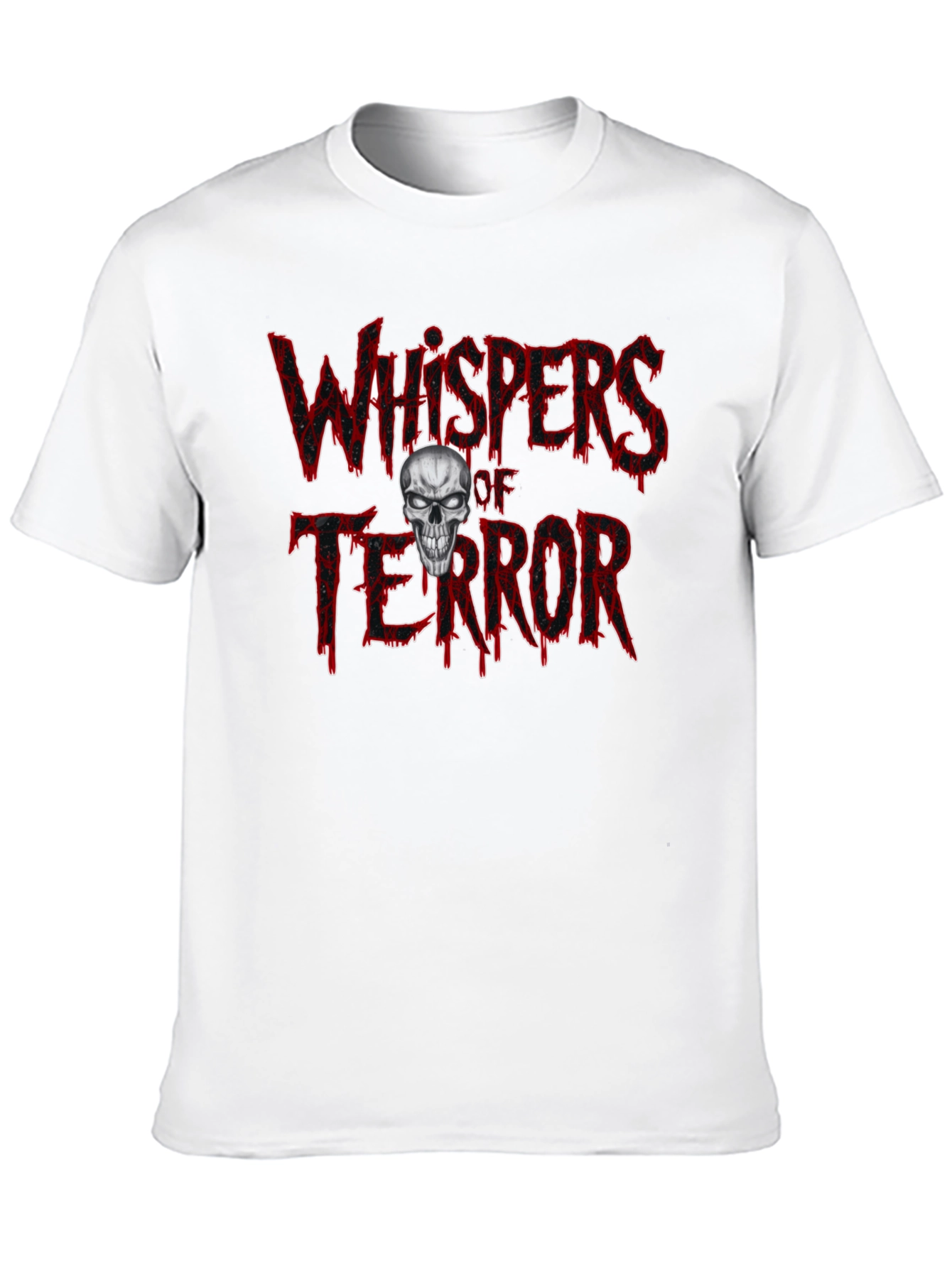 Whispers of Terror Graphic Print Black T-Shirt