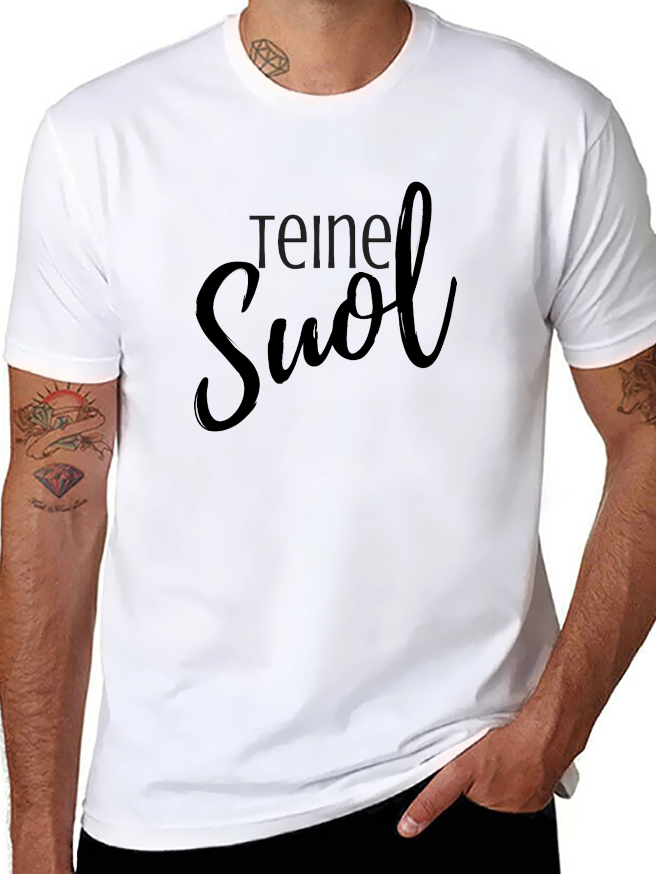 Teine Suol Black Graphic Tee