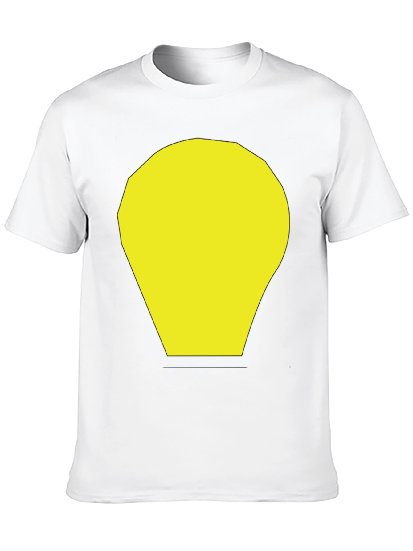 Black T-Shirt with Yellow Abstract Graphic Print