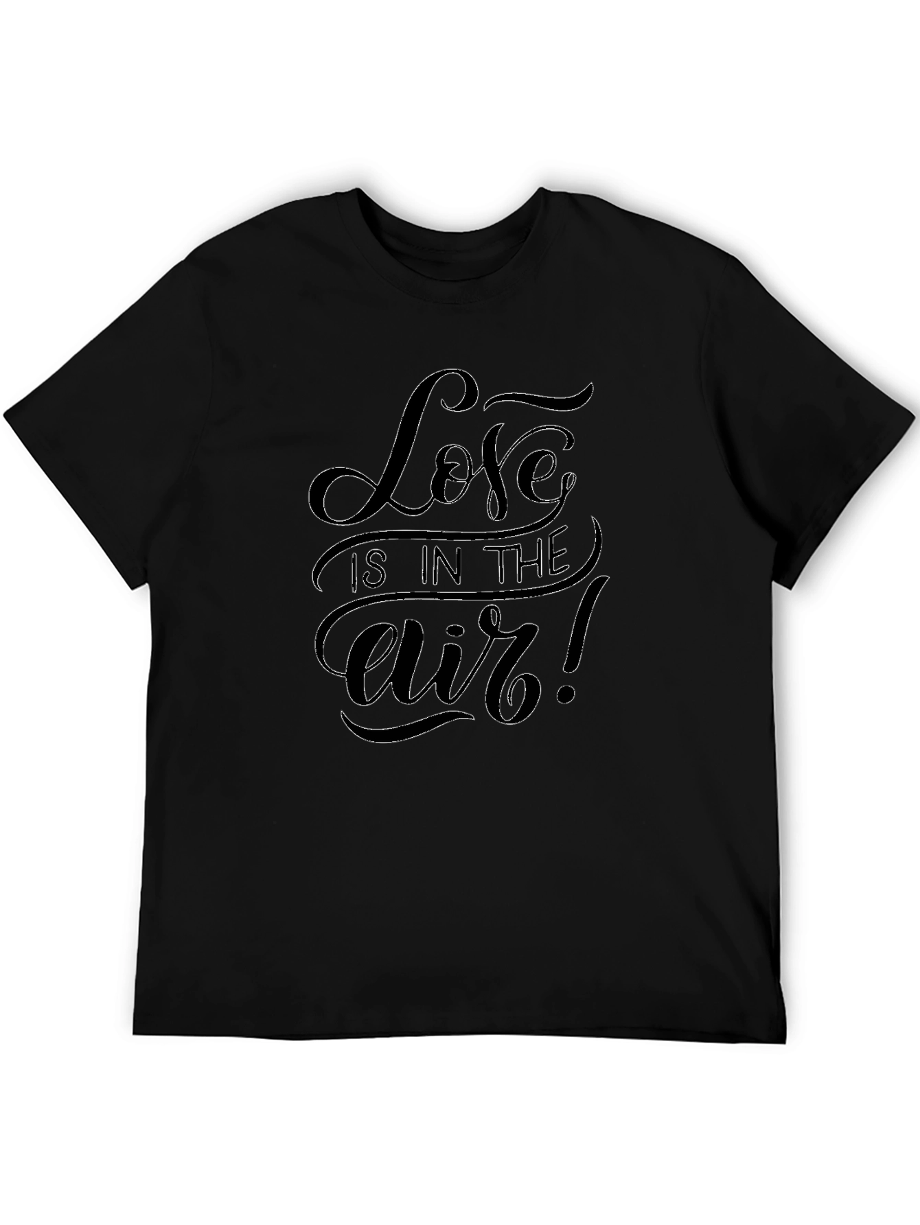 Love is in the Air Black Graphic T-Shirt