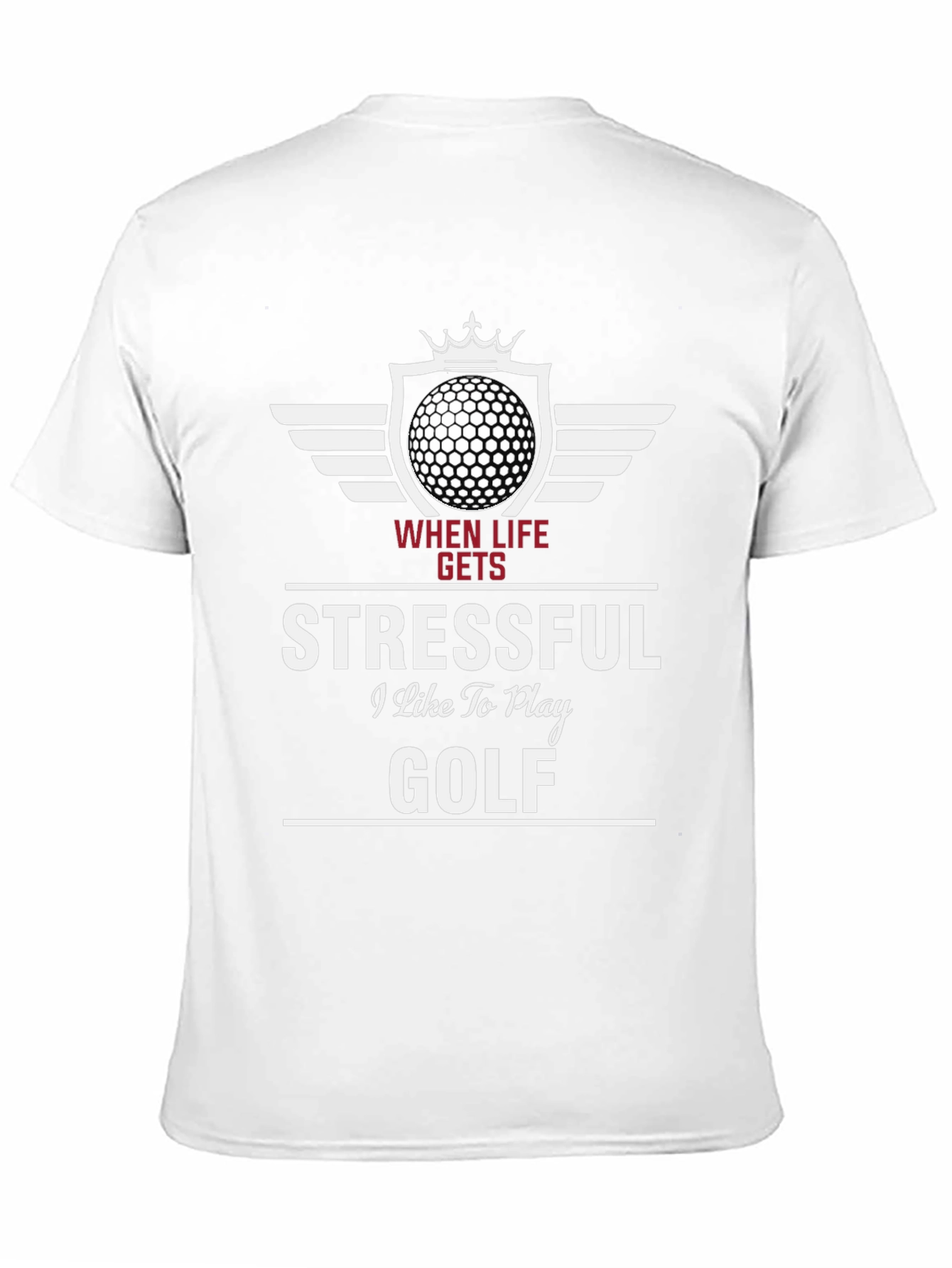 Stressful Golf Black T-Shirt