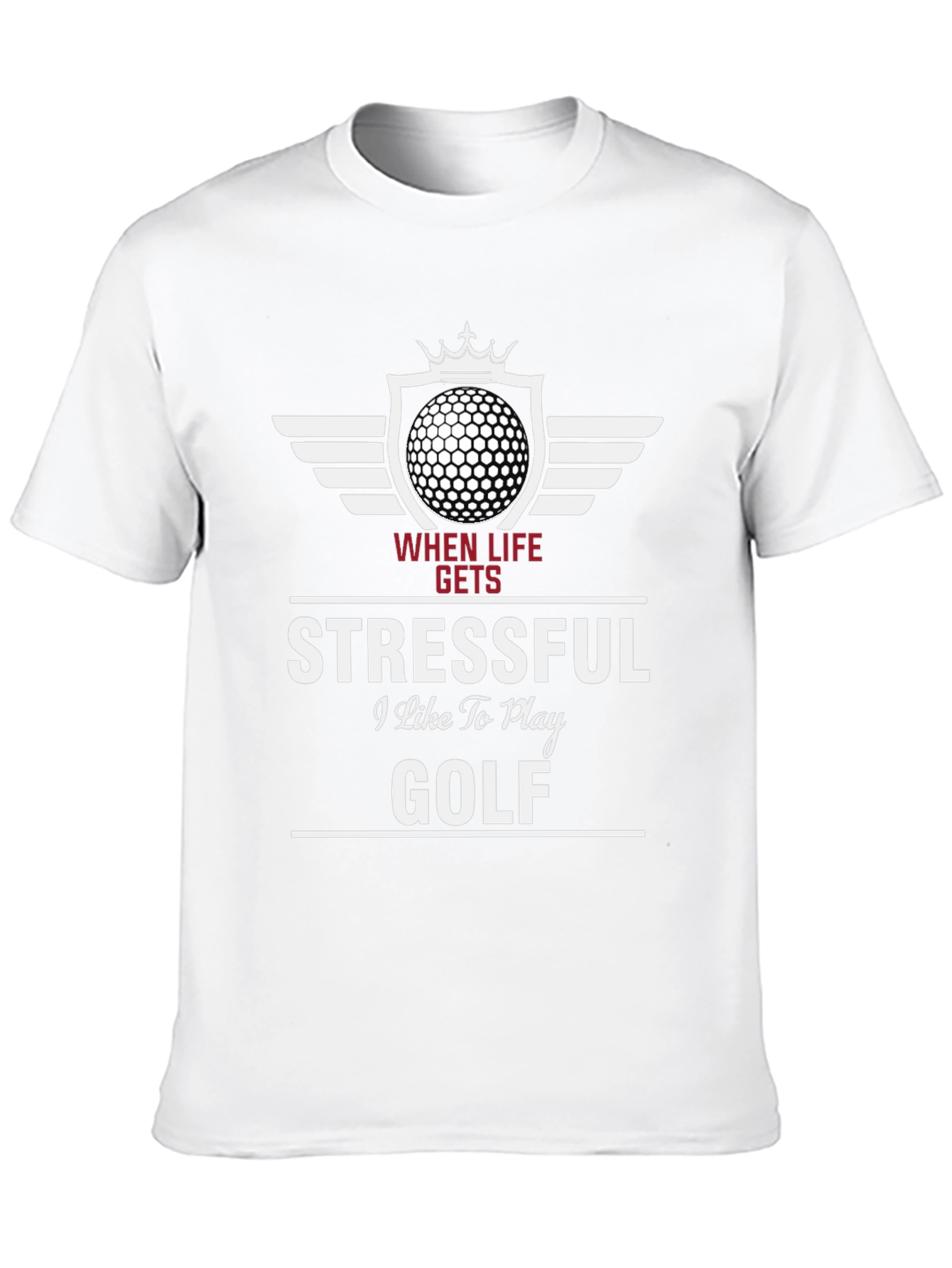 Stressful Golf Black T-Shirt