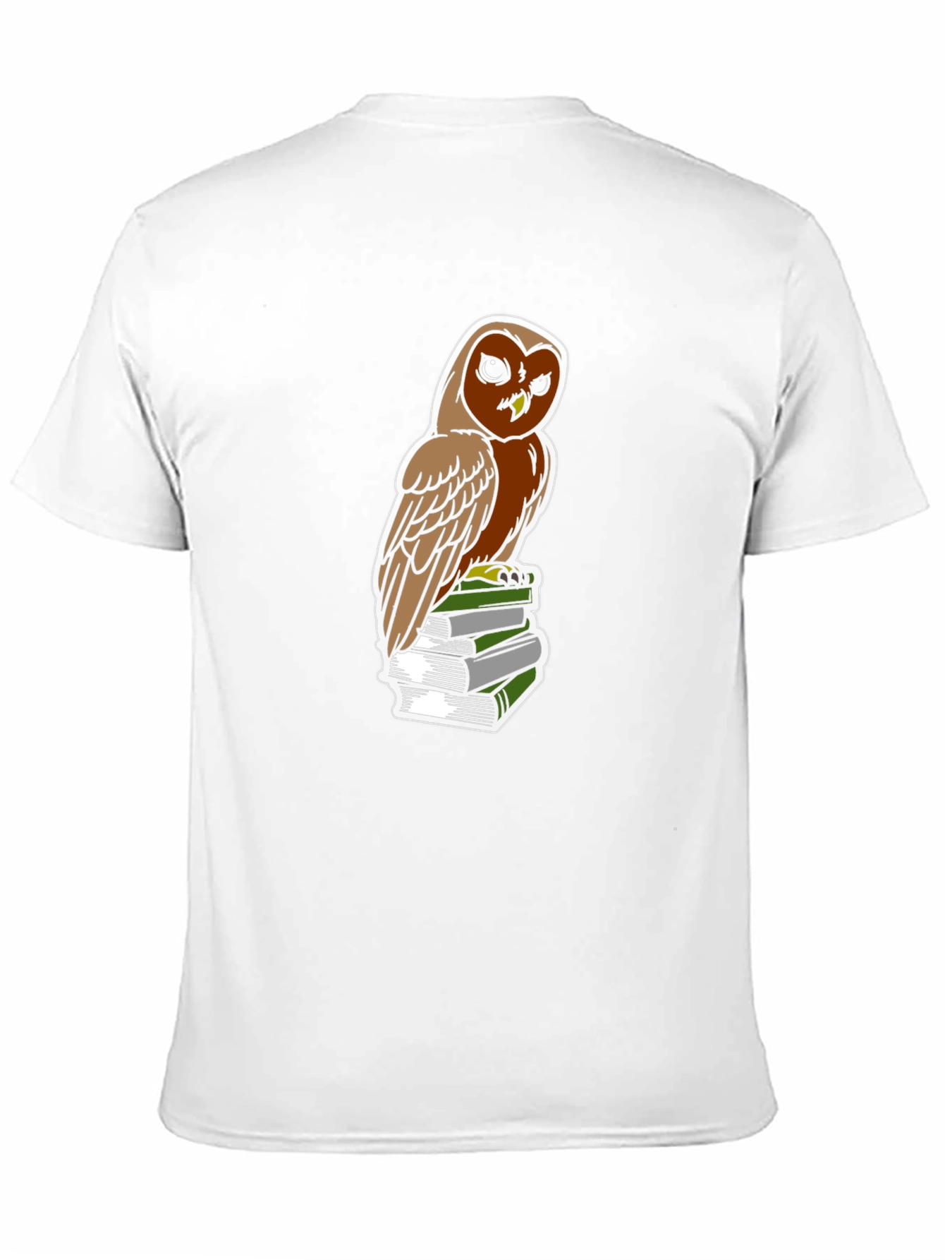 Owl on Books Graphic Tee - Smart & Stylish