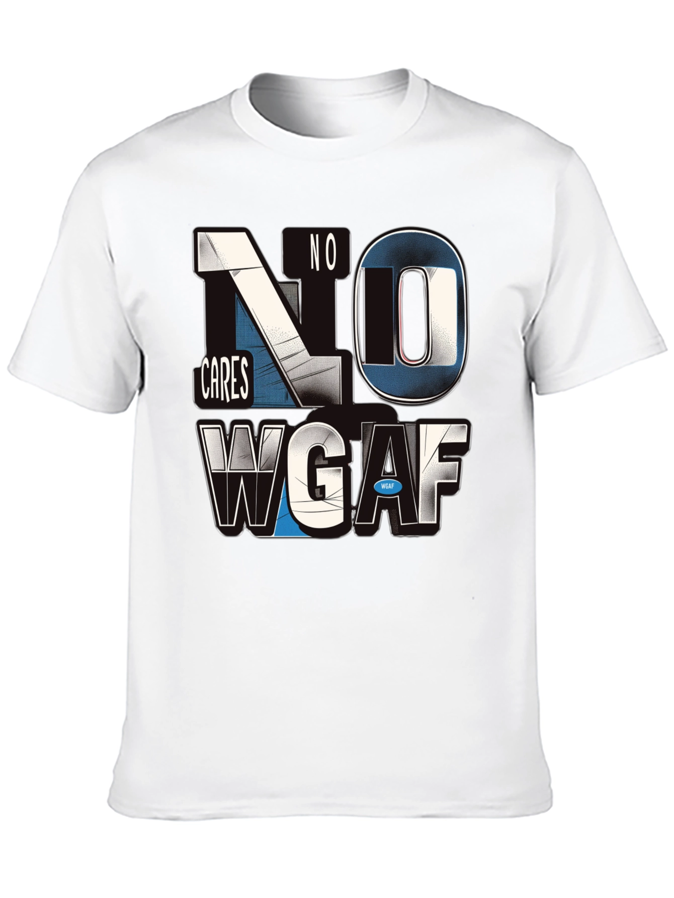 No Cares WGAF Graphic Black Tee