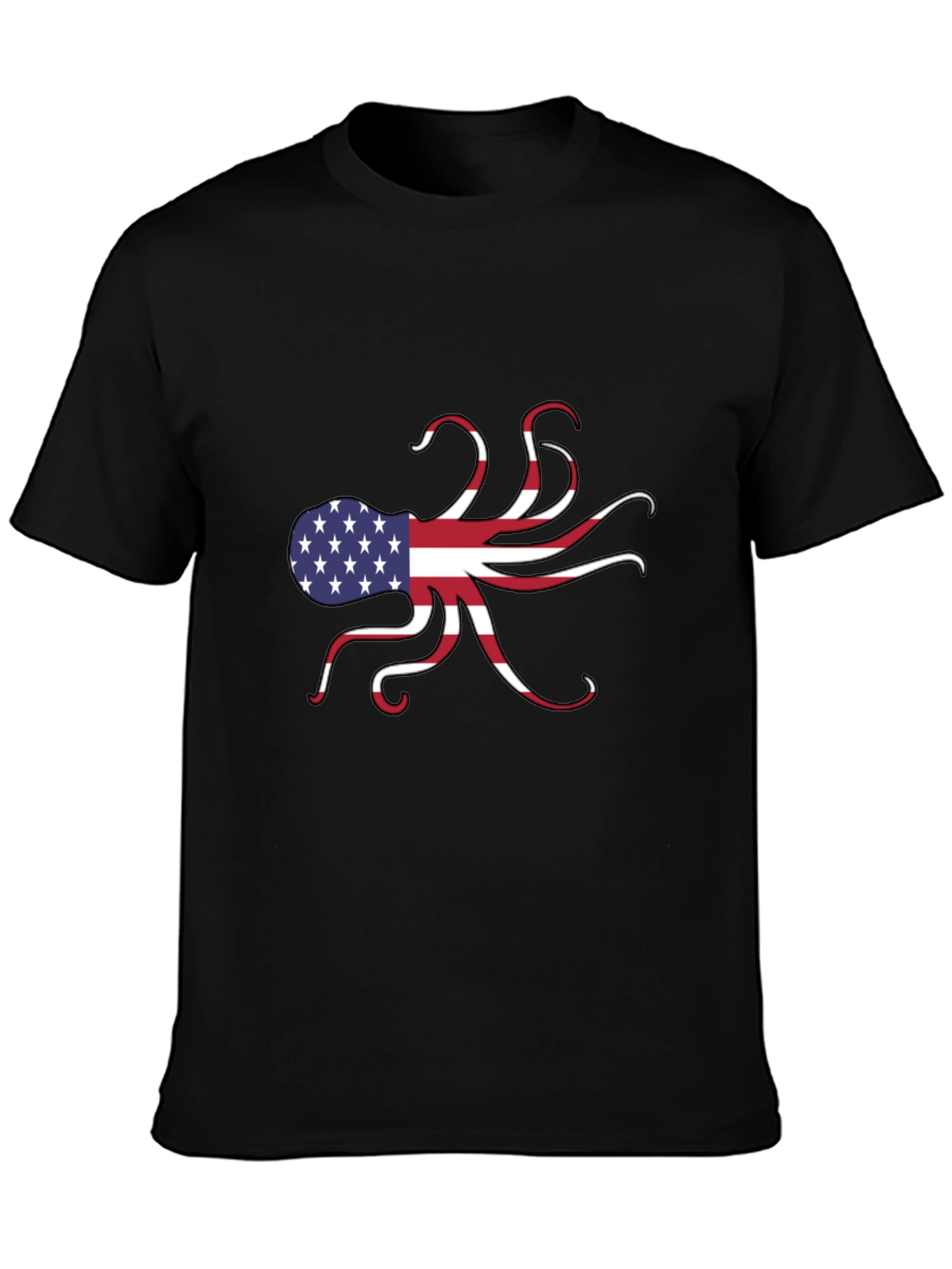 American Flag Octopus Graphic Tee