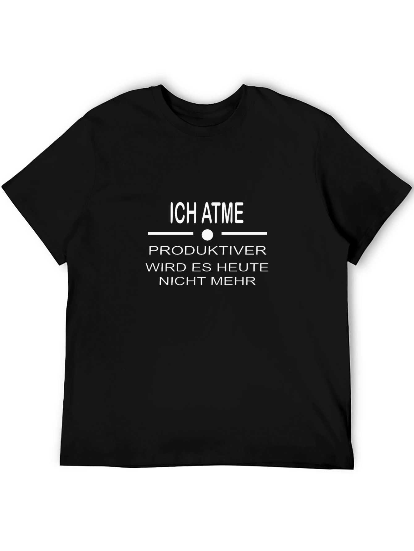 Ich Atme T-Shirt - German Funny Slogan Black Tee