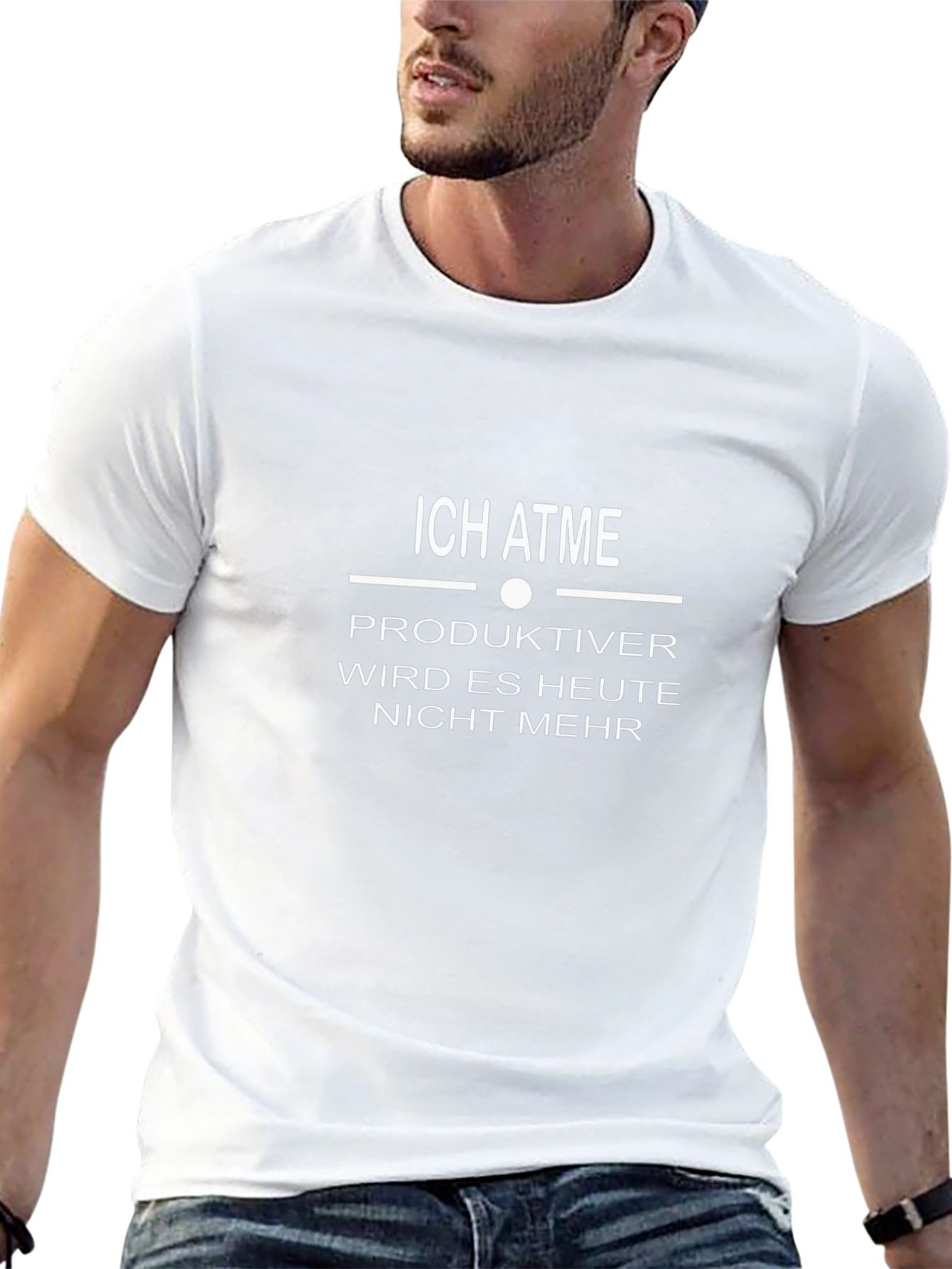 Ich Atme T-Shirt - German Funny Slogan Black Tee