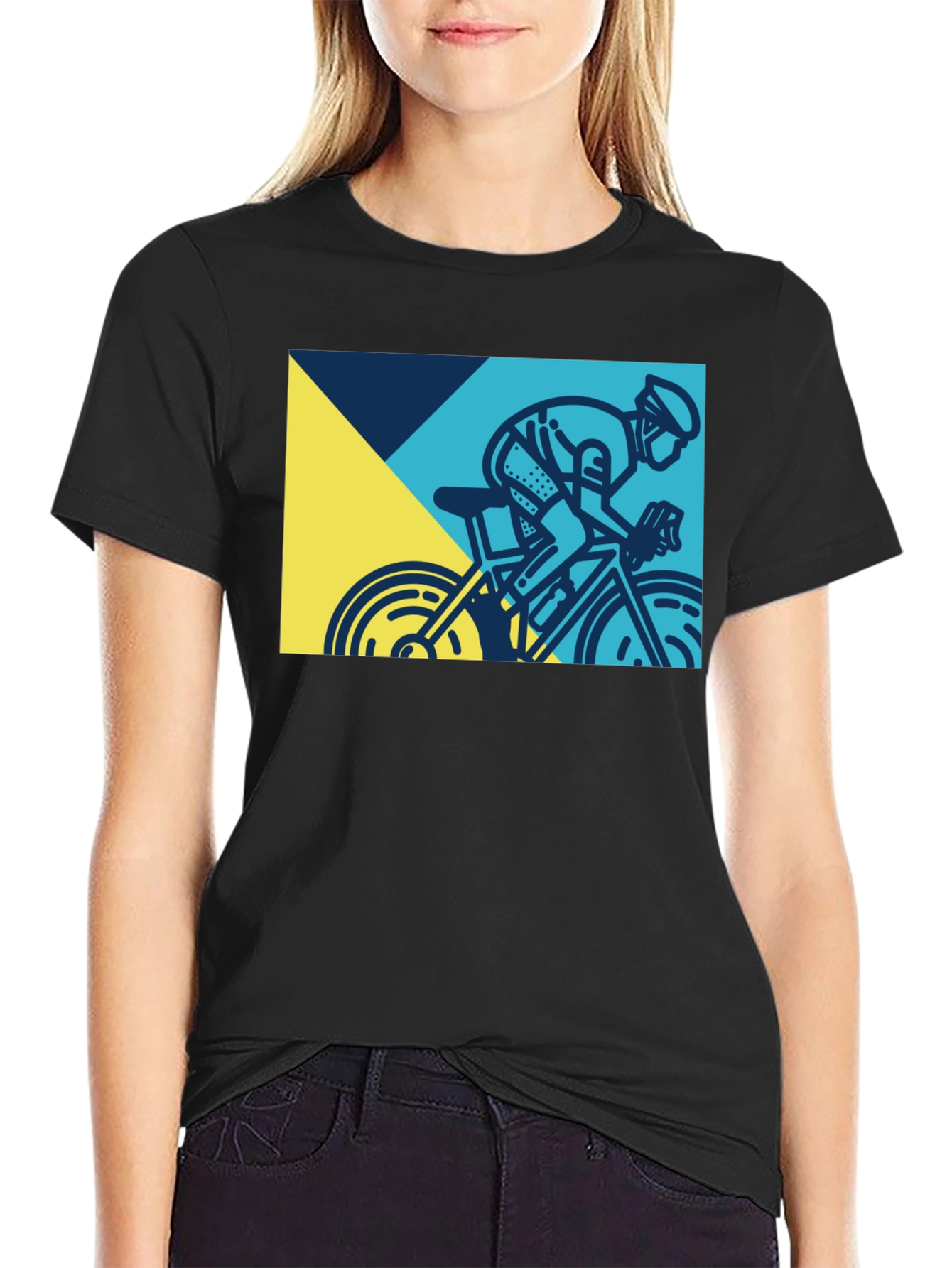 Cycling Graphic Tee - Mens Black T-Shirt