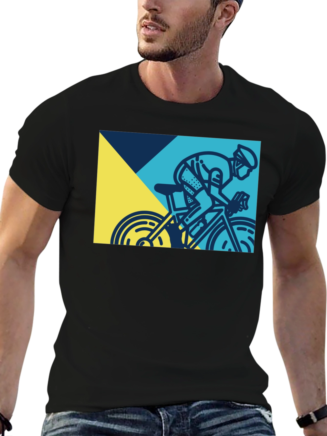 Cycling Graphic Tee - Mens Black T-Shirt