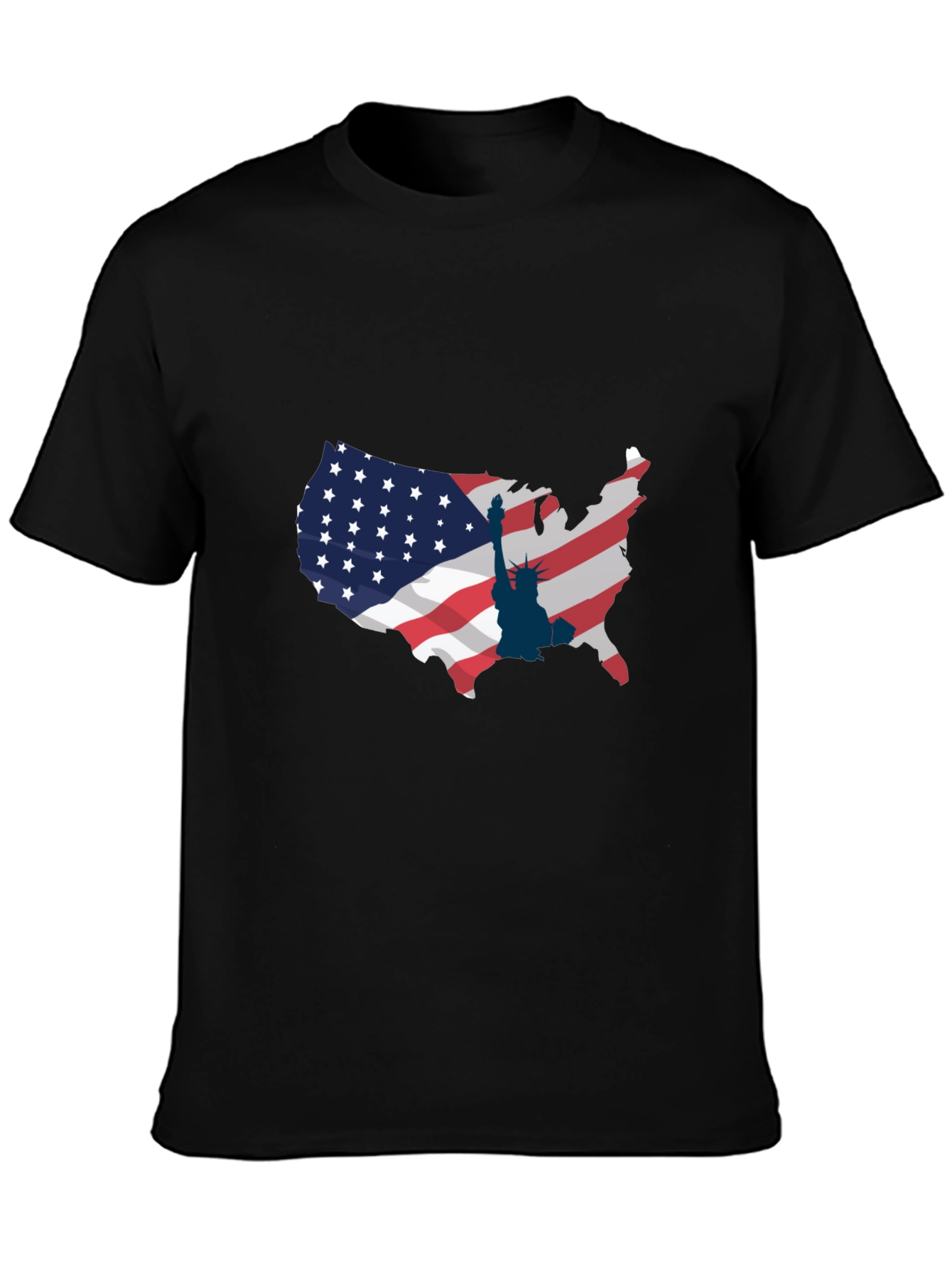 USA Map & Statue of Liberty Graphic Tee