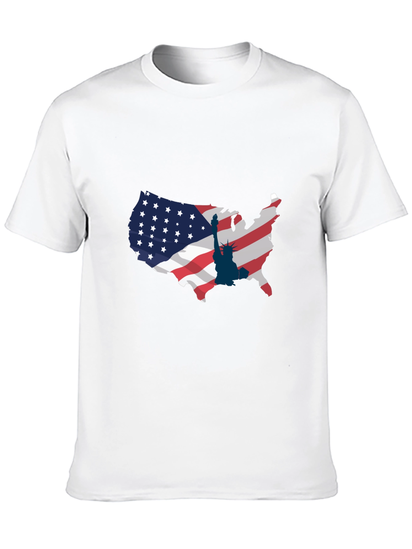 USA Map & Statue of Liberty Graphic Tee