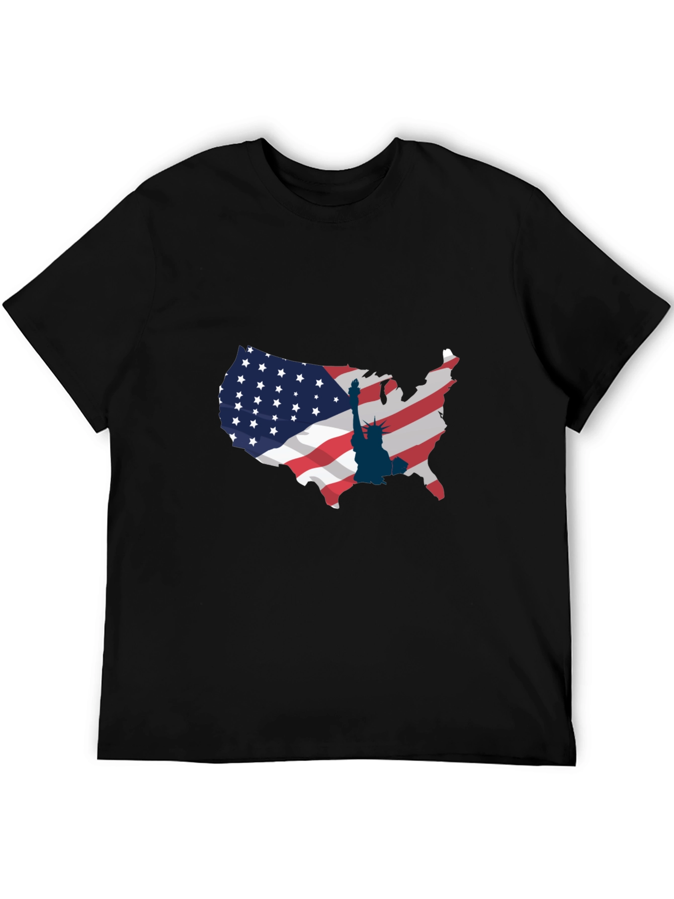 USA Map & Statue of Liberty Graphic Tee