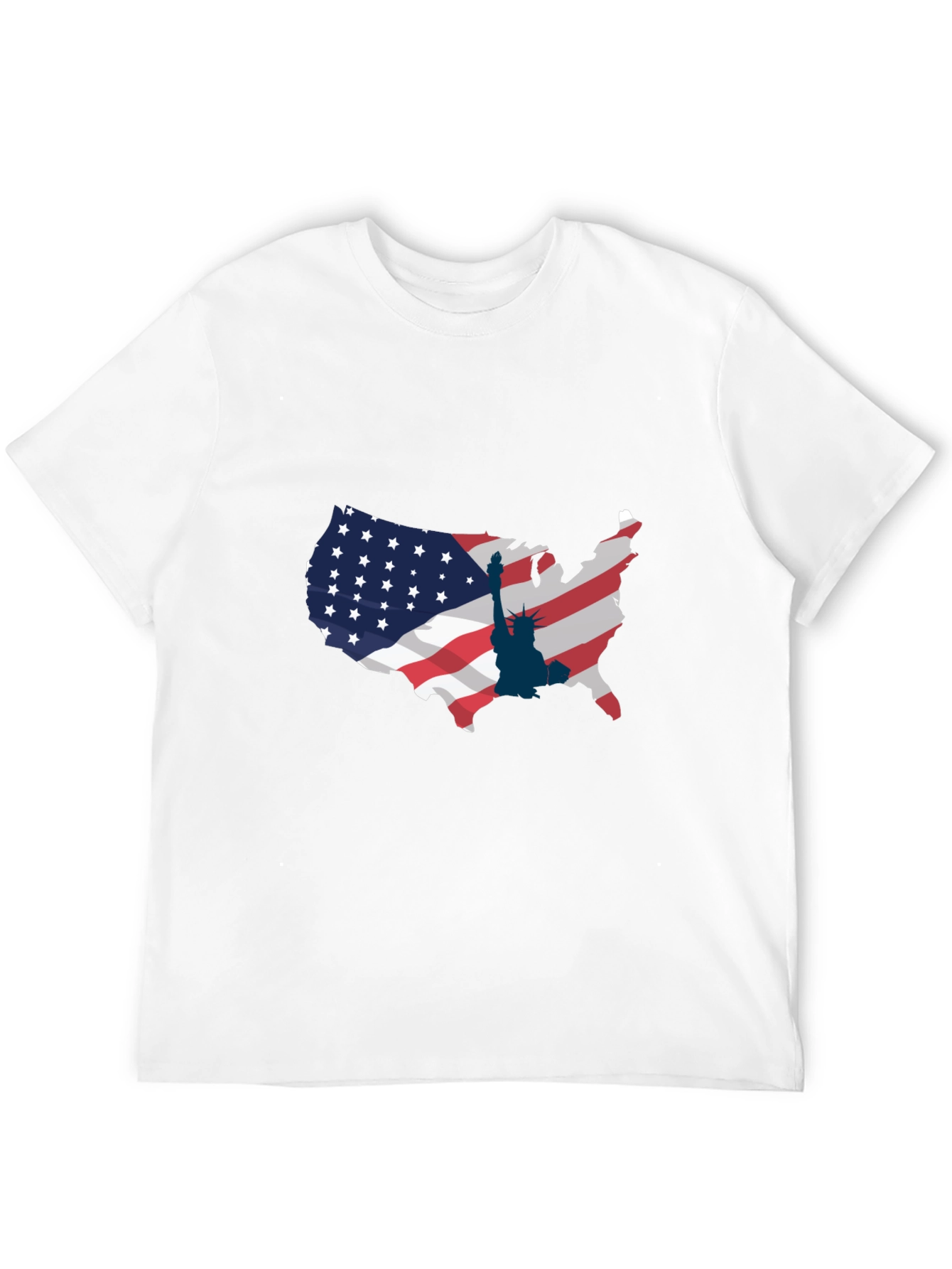 USA Map & Statue of Liberty Graphic Tee