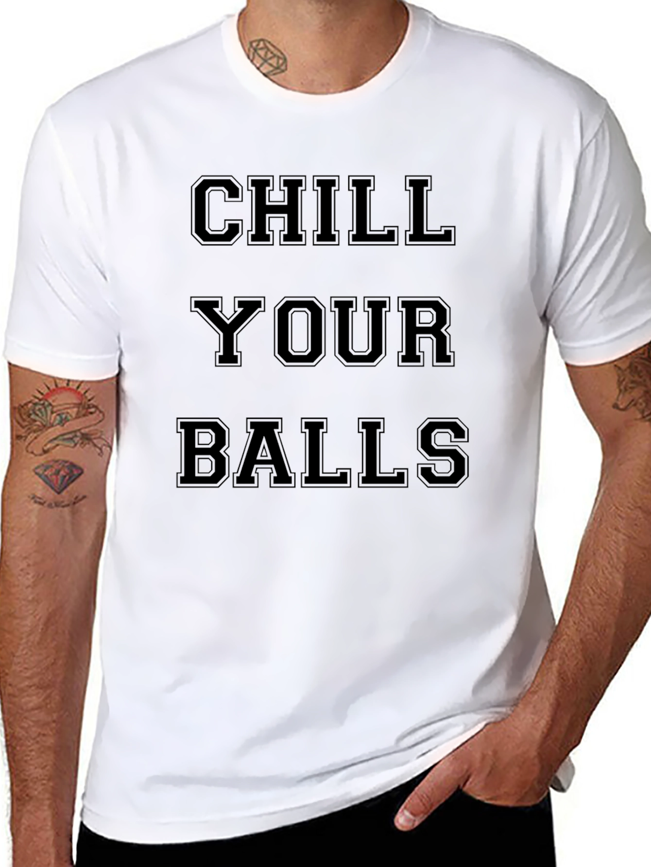 Chill Your Balls Black Graphic Tee