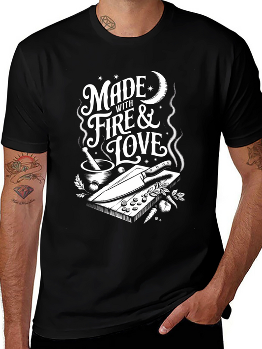 Made With Fire & Love Graphic T-Shirt