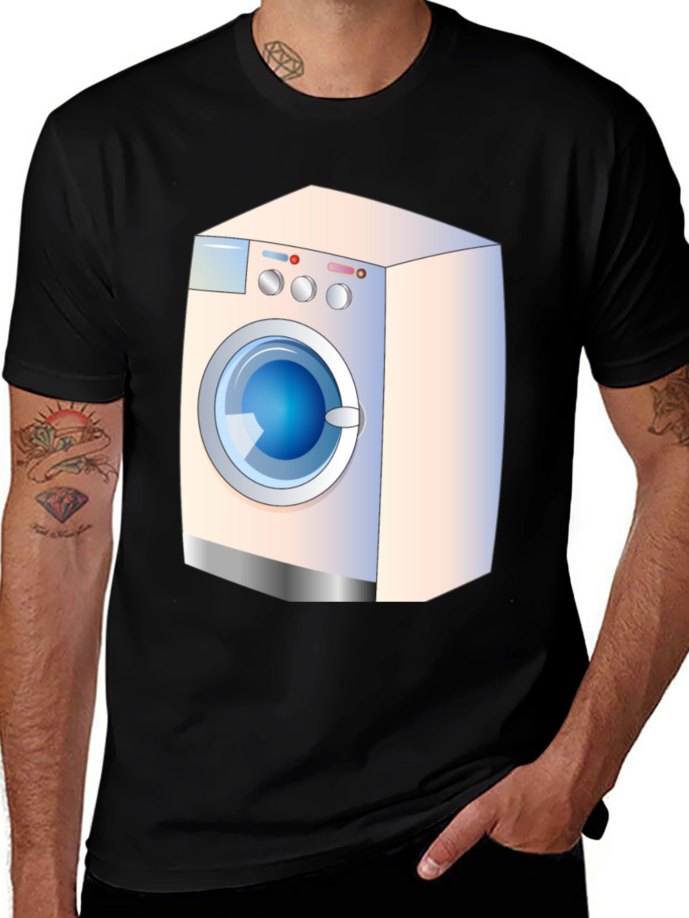 Washer Graphic Tee - Unique Design