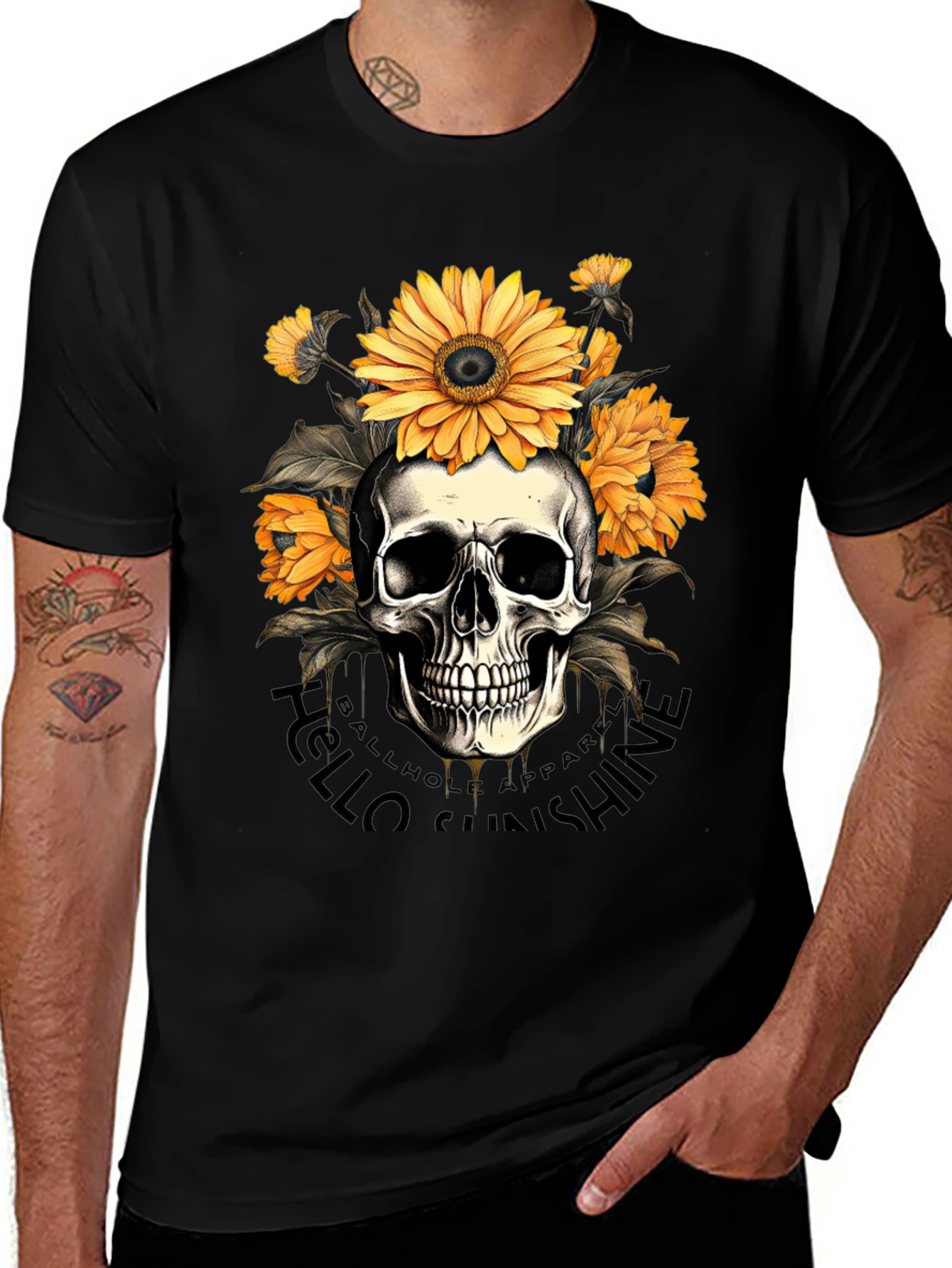 Skull & Sunflower Graphic Tee