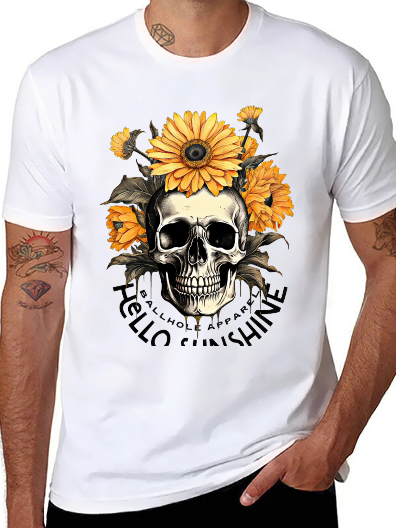 Skull & Sunflower Graphic Tee
