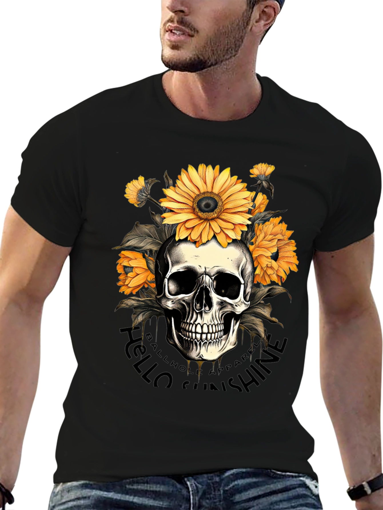 Skull & Sunflower Graphic Tee