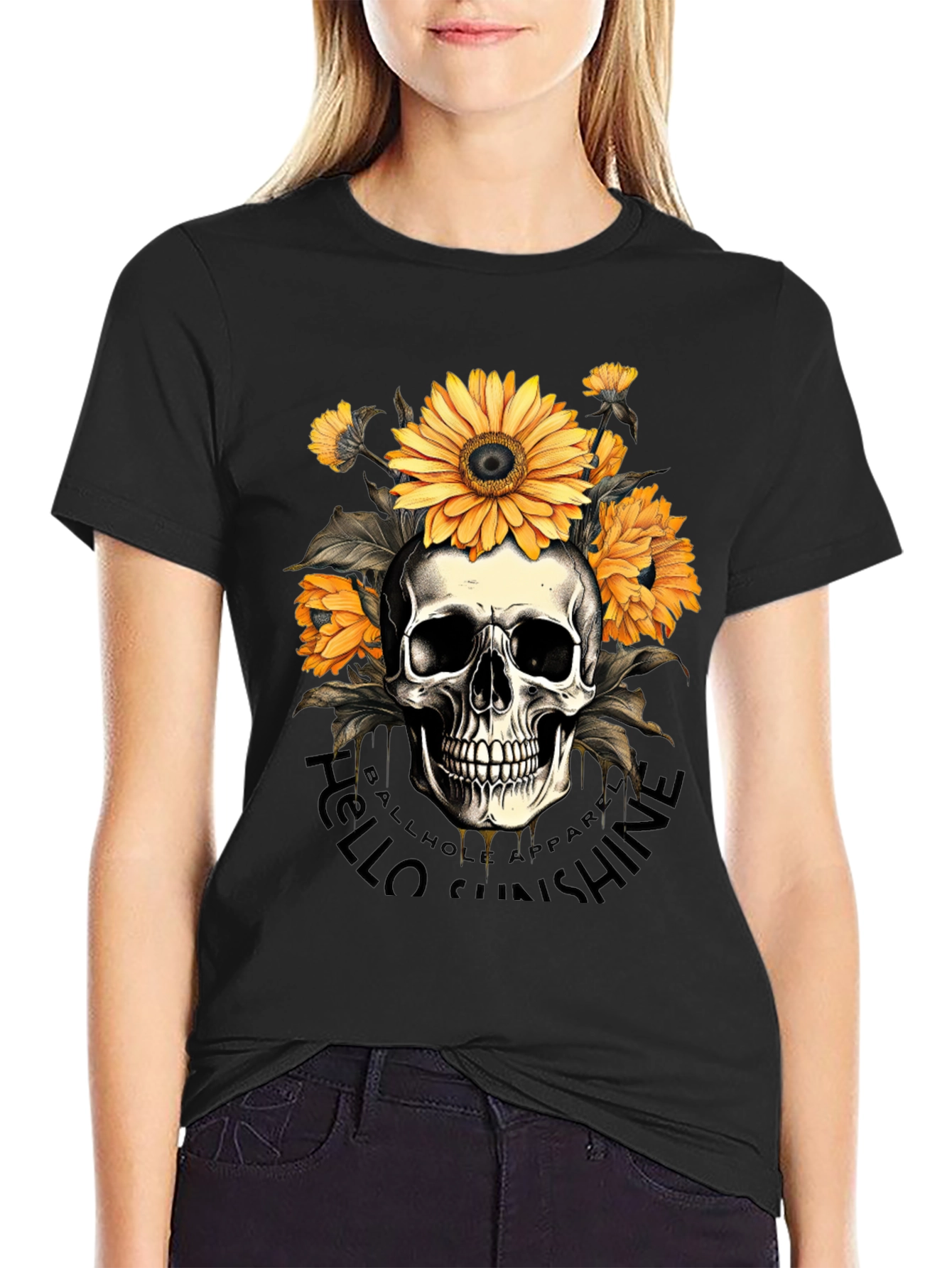 Skull & Sunflower Graphic Tee