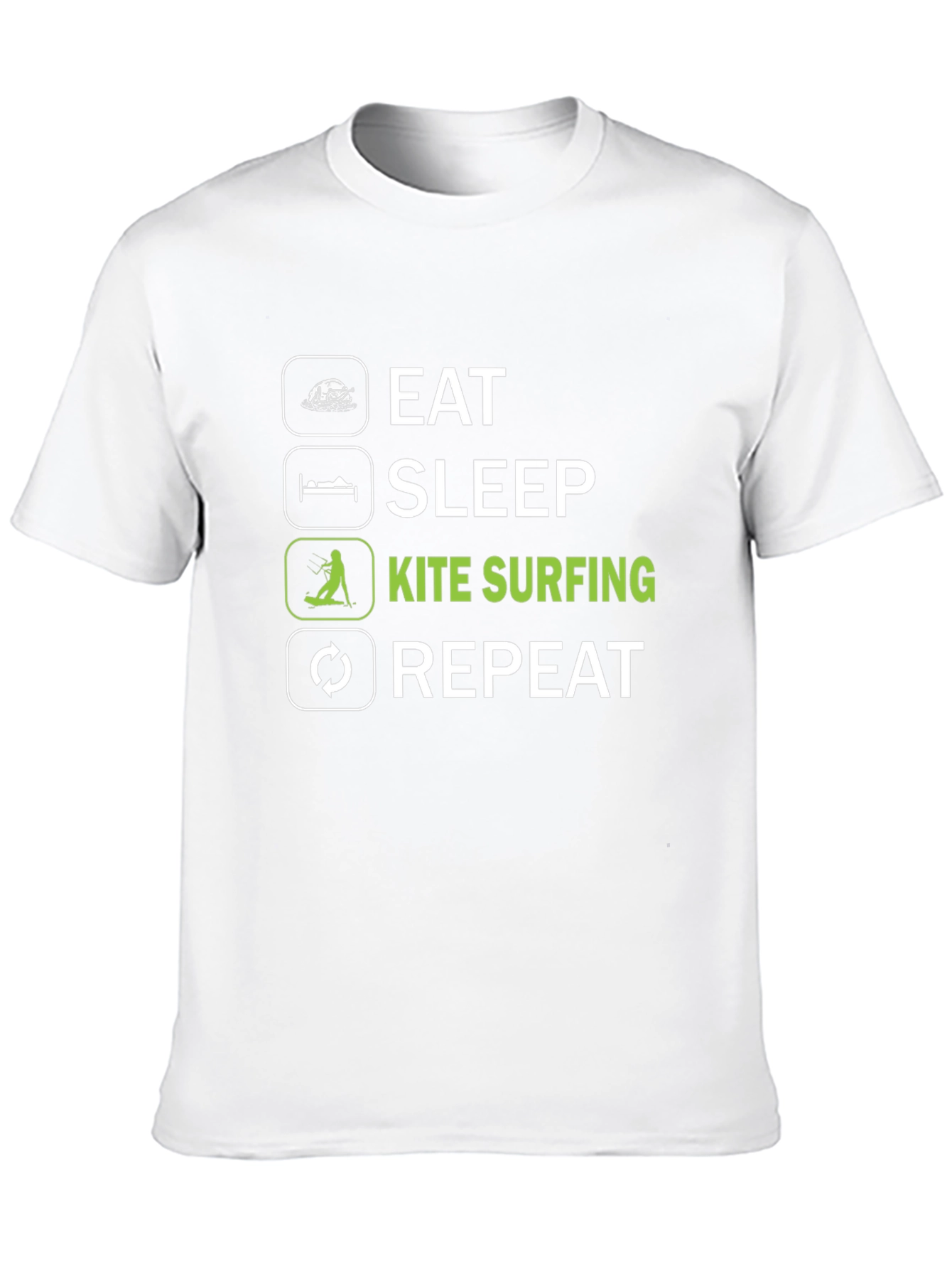Eat Sleep Kite Surfing Repeat Graphic Tee