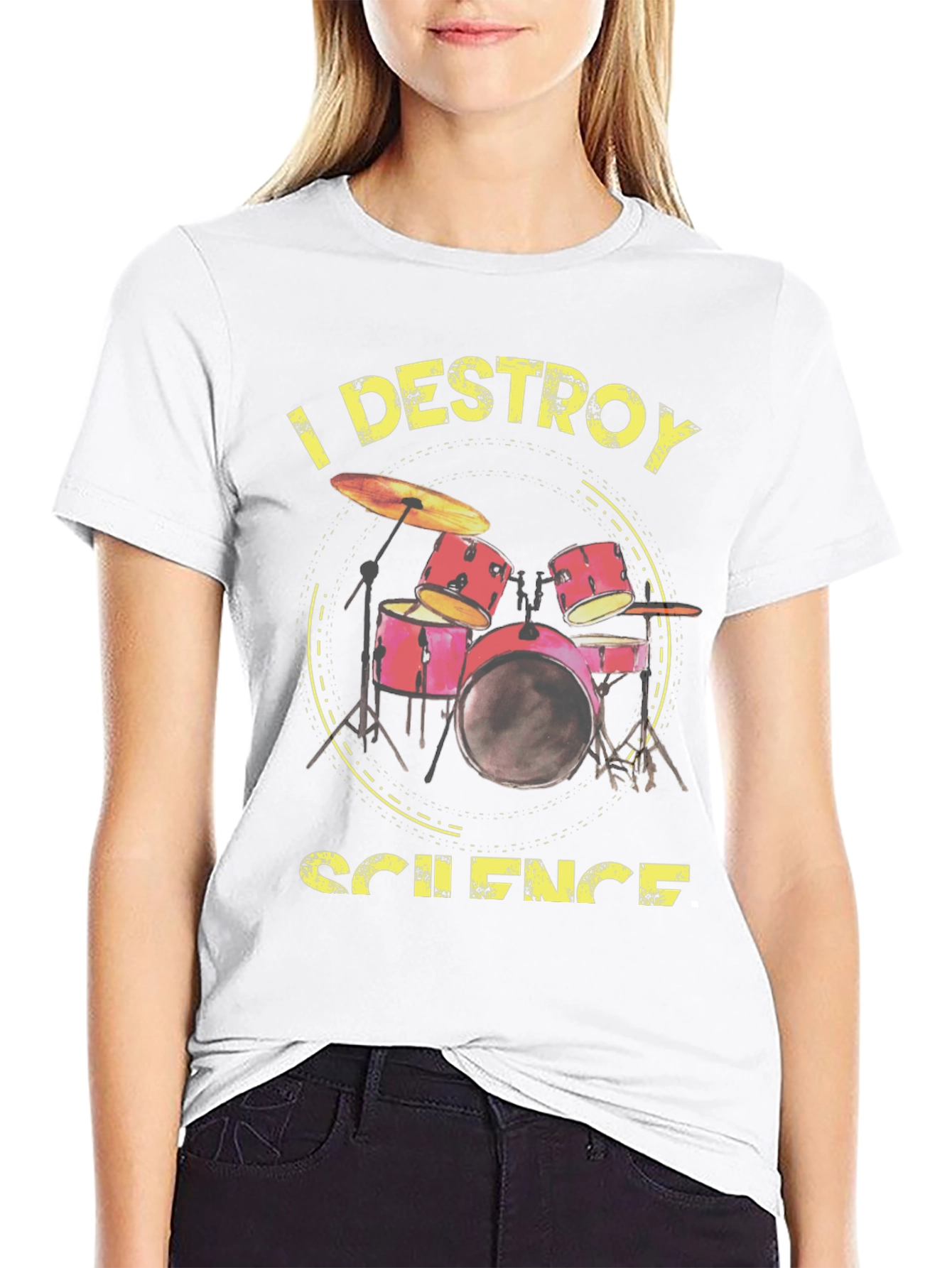 I Destroy Science Drummer Black T-Shirt