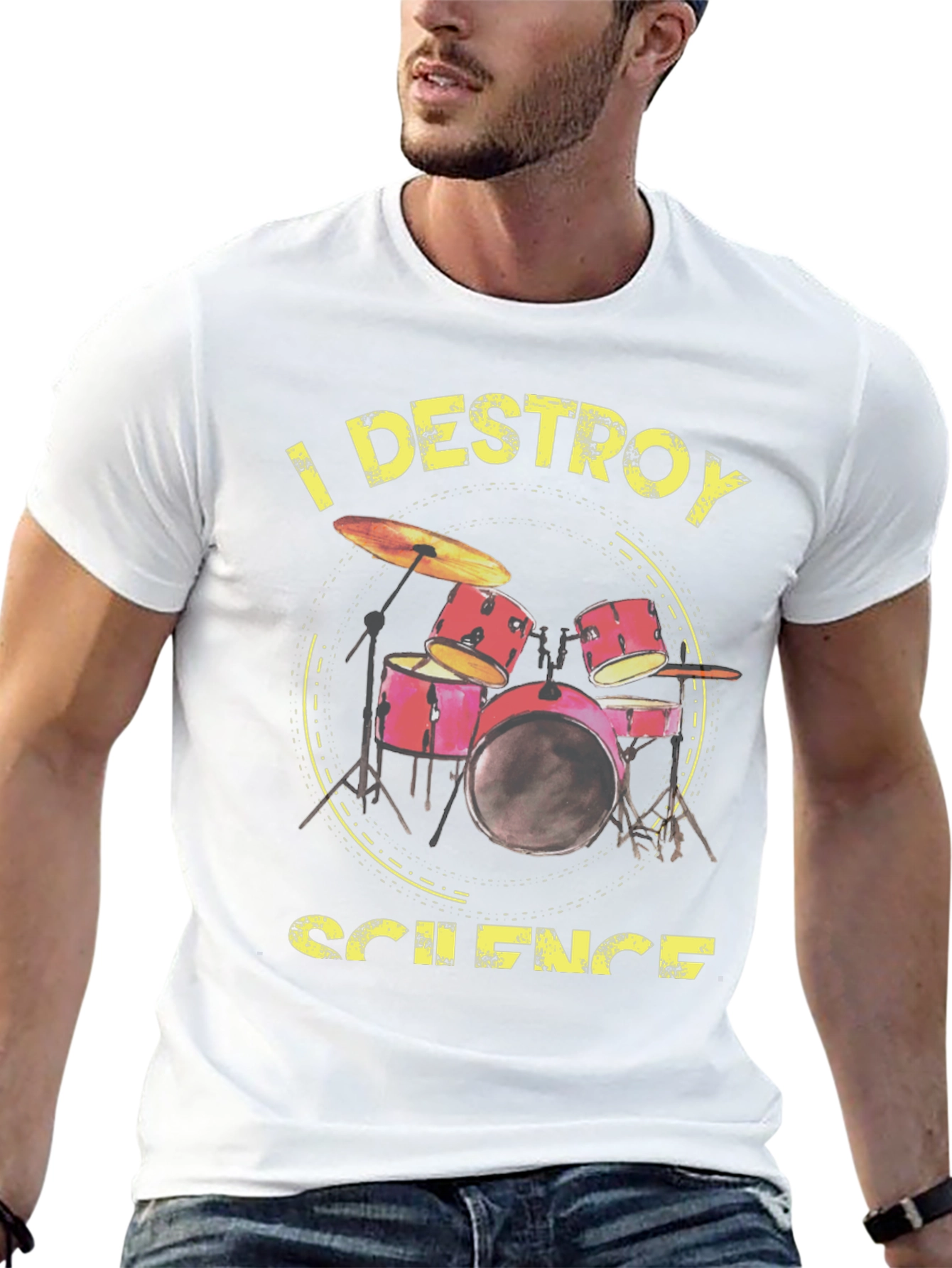 I Destroy Science Drummer Black T-Shirt