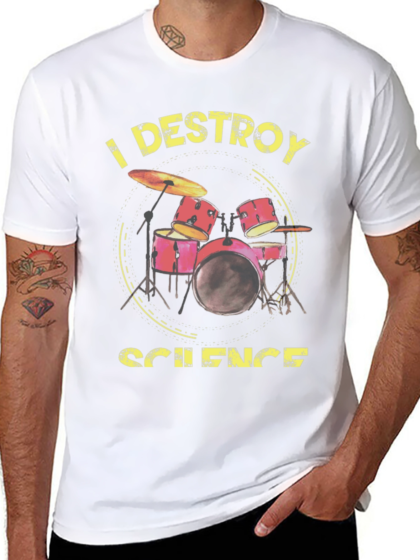 I Destroy Science Drummer Black T-Shirt