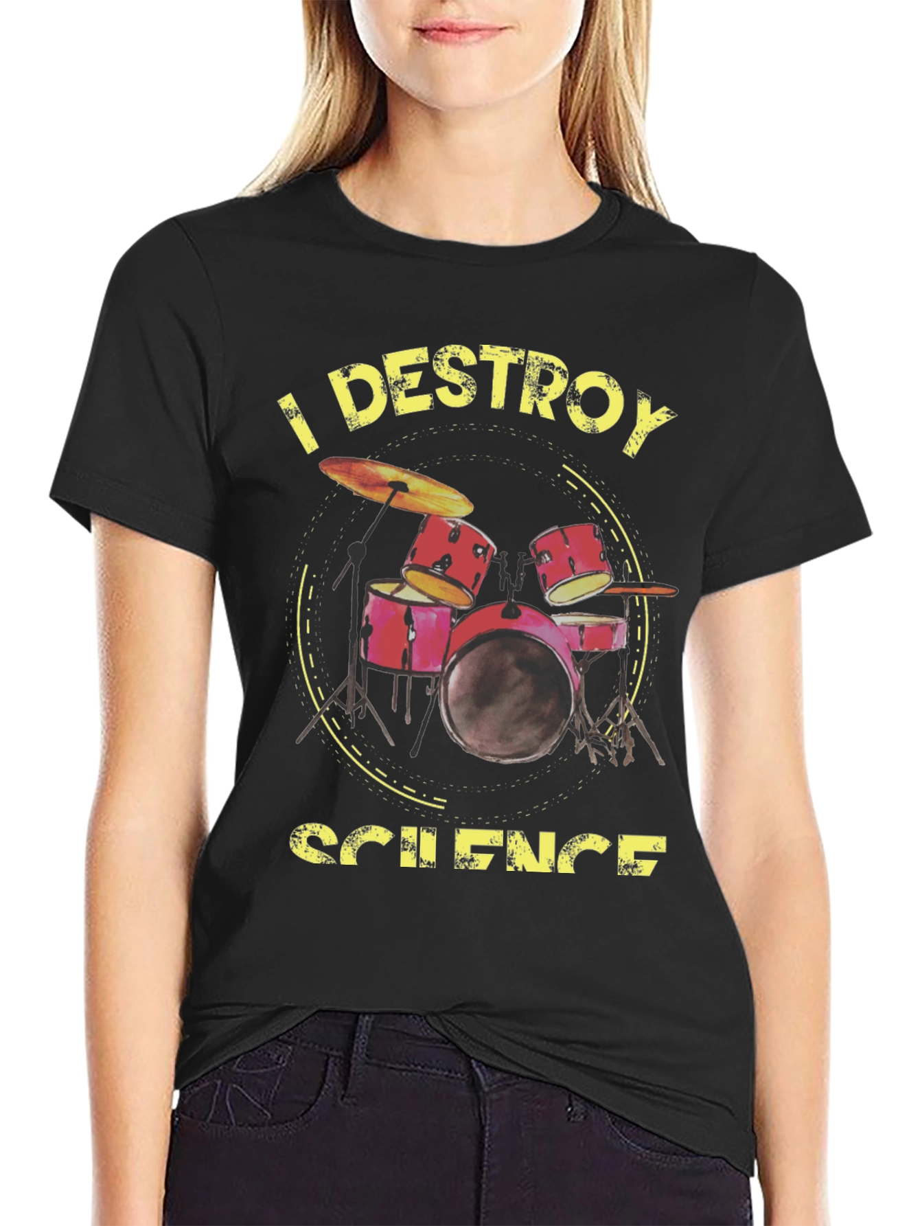I Destroy Science Drummer Black T-Shirt